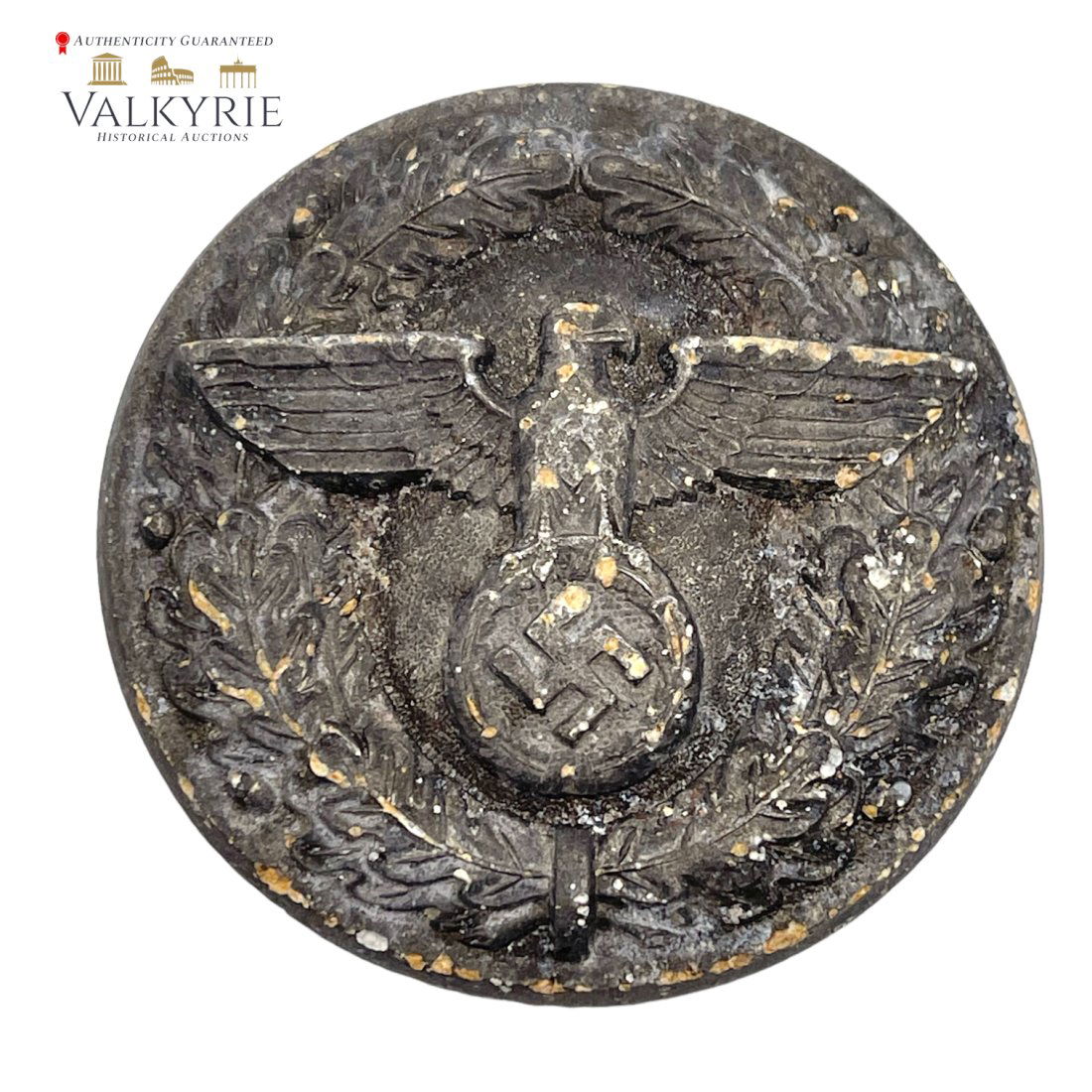 German WWII Wehrmacht Officer Belt Buckle Plate RZM Marked (1 of 2)