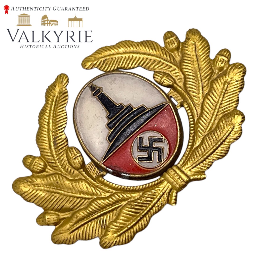 German WWII German Veterans Association Visor Wreath (1 of 2)