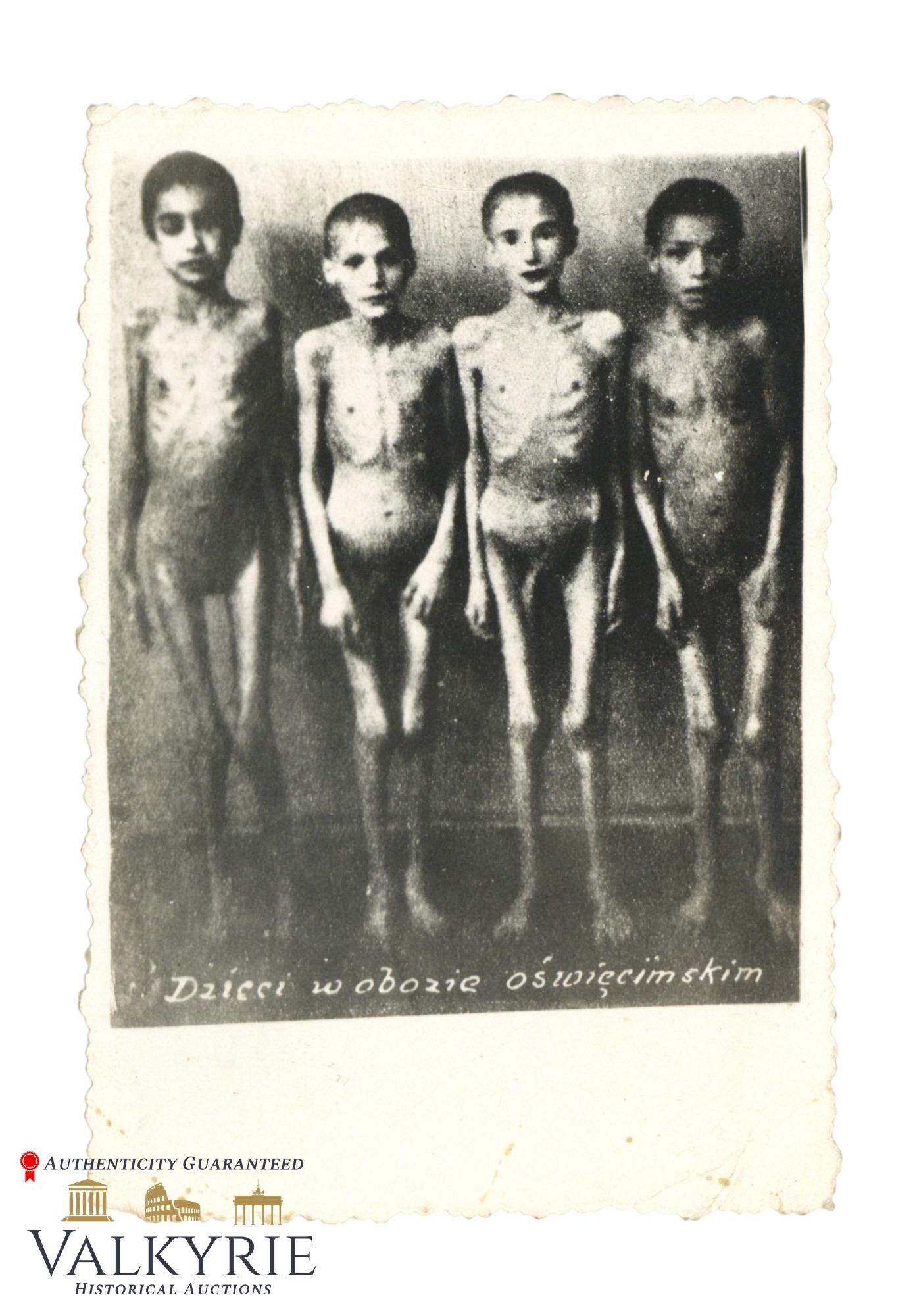 Famous Photo of 4 Naked Skinny Girls Used in KL Auschwitz for Medical Experiments (1 of 2)