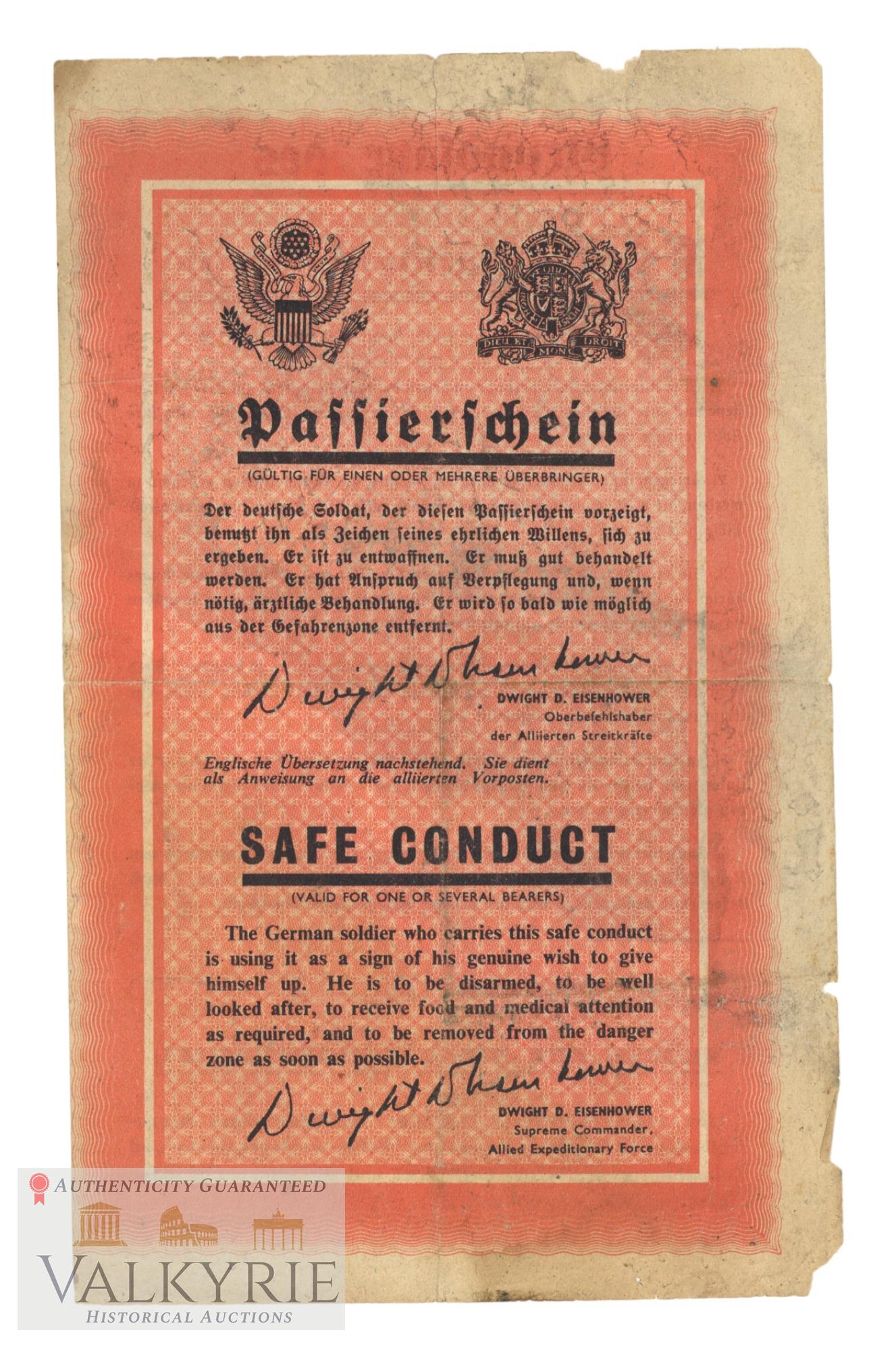 Allied War Propaganda Leaflet "Elementary Laws of the Prisoner of War Regulations" (1 of 2)