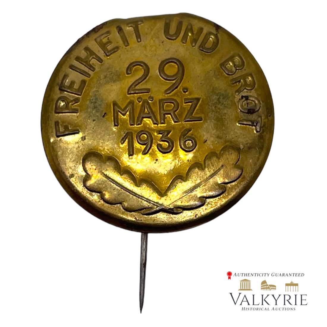 Freit und Brot 1936 2WW German Badge: Freit und Brot 1936 2WW German Badge - complete badge in very good condition