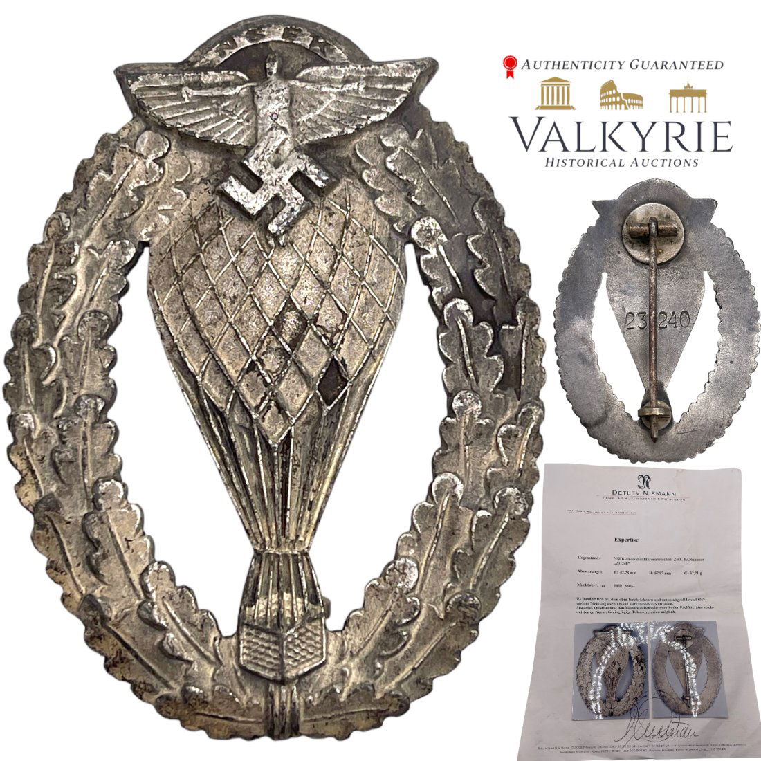 NSFK Free Balloon Pilots Badge. (1 of 3)