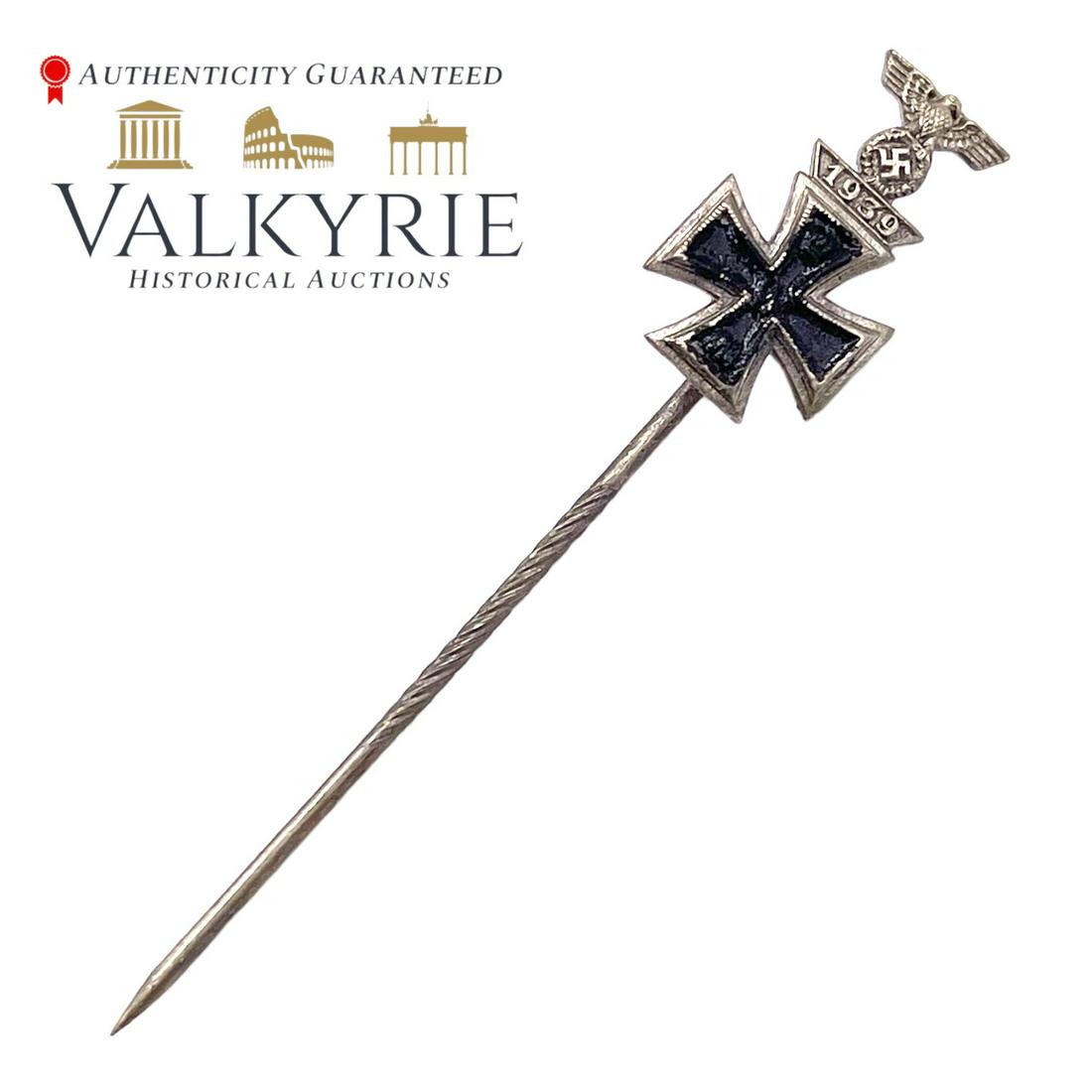 German IRON CROSS 1914 WITH WIEDERHOLUNGSSPANGE 1939 CLASP Stick Pin (1 of 2)