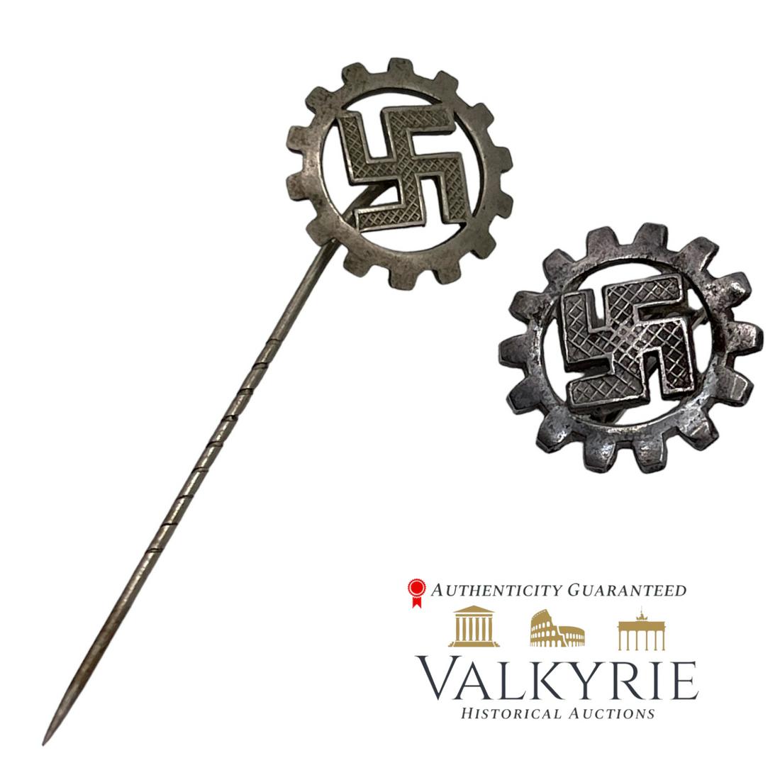 German WWII DAF Stickpin and Badge Set (1 of 2)