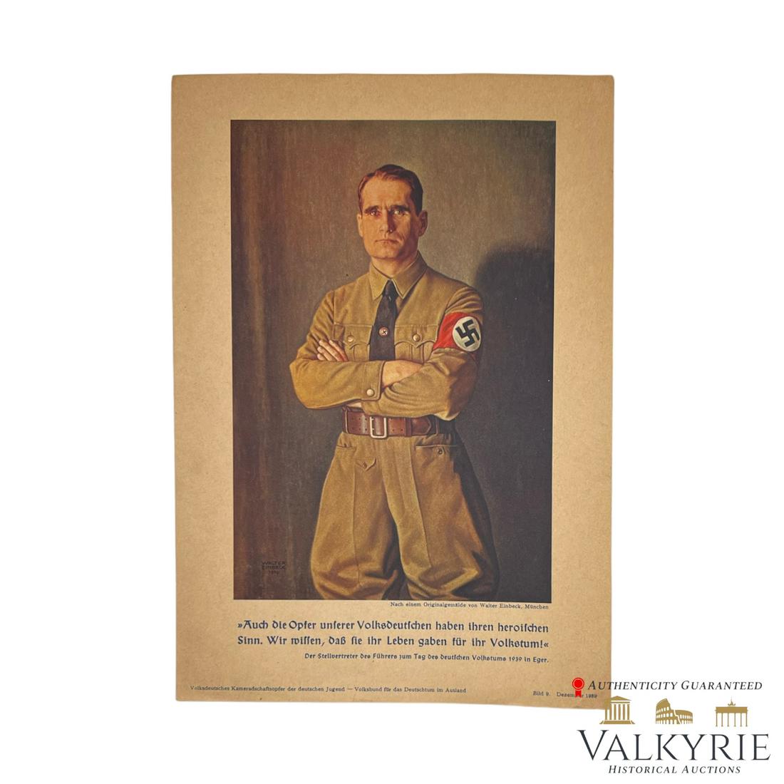 Rudolf Hess Portrait Card (1 of 1)