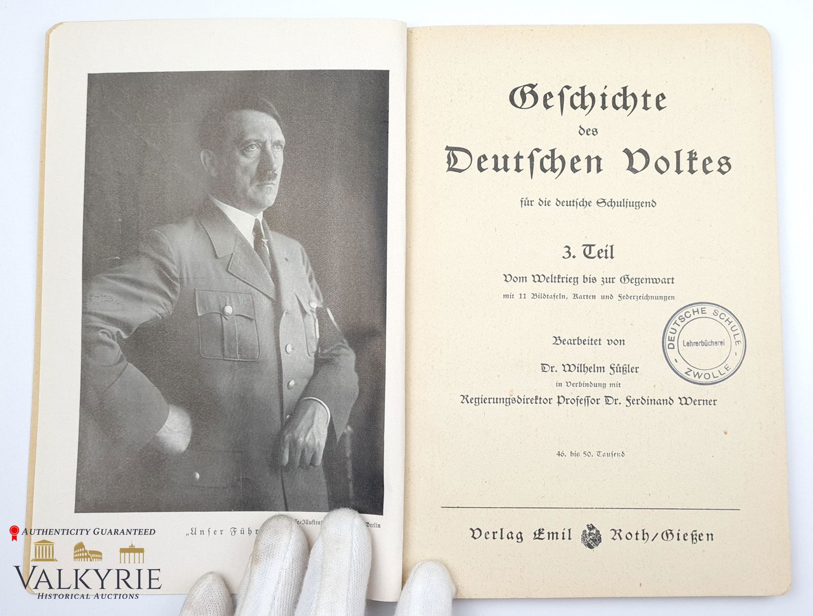 3 Reich - History of the German People- School Children: HISTORY OF THE GERMAN PEOPLE for German school children 3rd part (31 plates, maps and pen drawings) 1941 brochure - January 1, 1941by Wilhelm Fusler (Author). Emil Roth Publishing House (January 1, 19