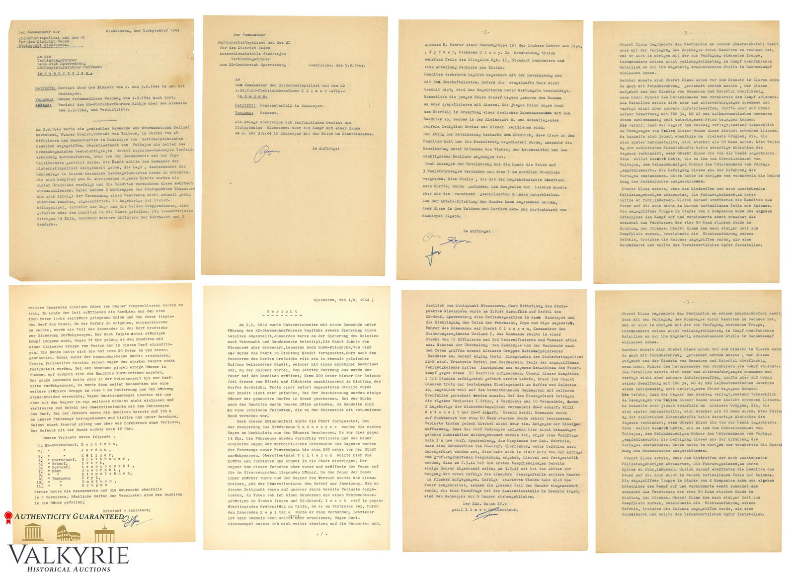 Very Rare Dossier From Gestapo About Fights and Casualties Between Germans and Armia Krajowa (1 of 10)