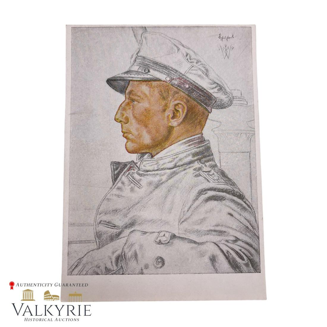 German Willrich Kreigsmarine Postcard - 'KapitÃƒÆ’Ã†â€™Ãƒâ€ (1 of 2)