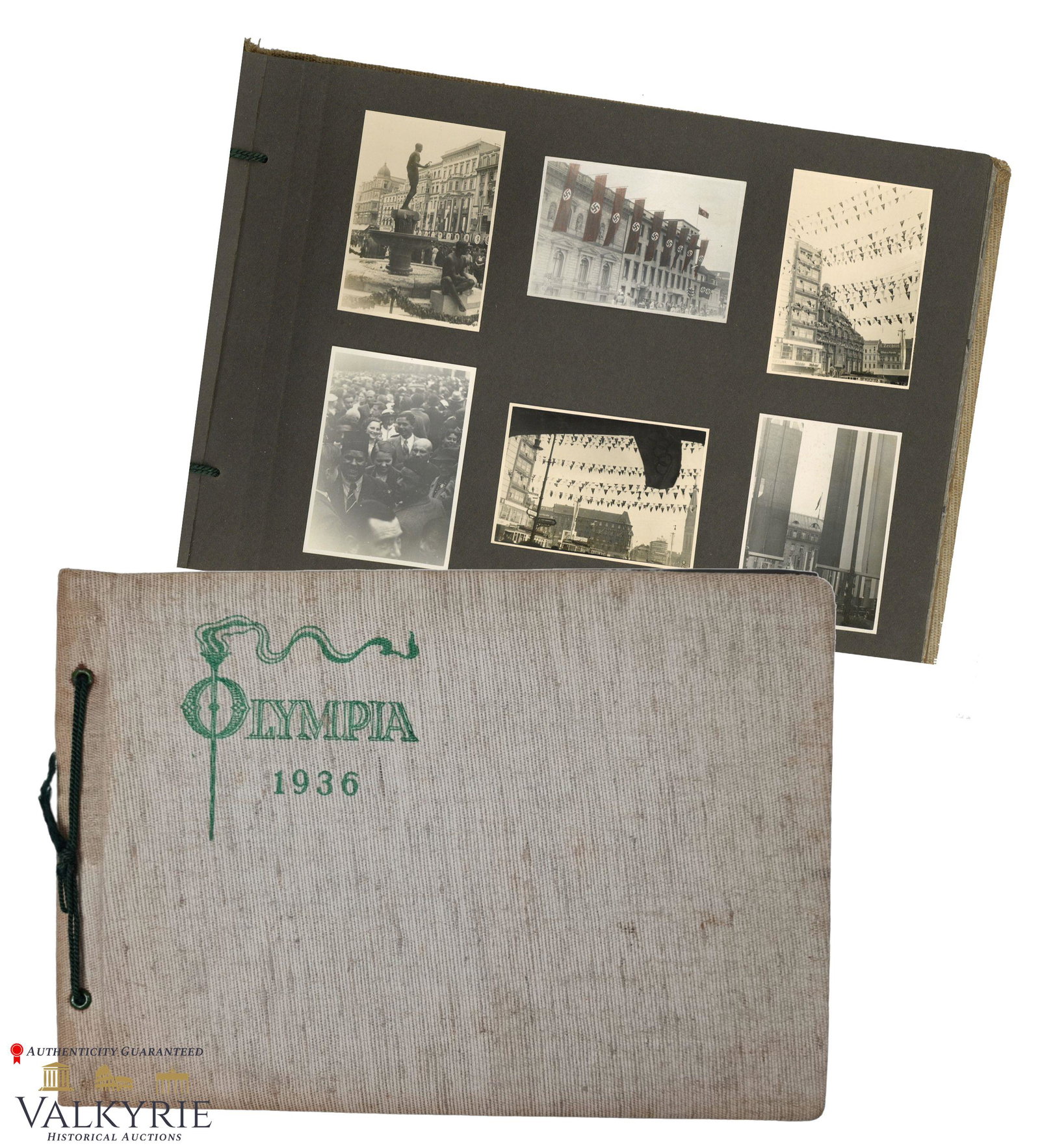 Awesome III Period Photo Album of the Summer Olympics in Berlin 1936: Awesome III Period Photo Album of the Summer Olympics that took place in Berlin in 1936. Album contains many interesting private taken photos of different places in the Olympic Berlin: buildings decor
