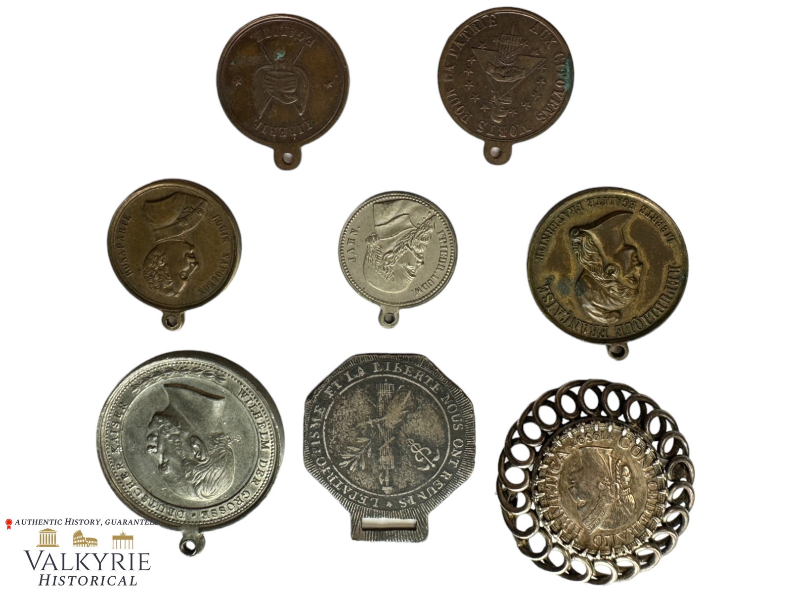 Set of 8 Different Medallions Commemorative of French Republic - Germany - Switzerland: Set of 8 Different Medallions Commemorative of French Republic - Germany - Switzerland. In different condition. XIX and XX centuries. Ones are about French Republic creation, other about Kaiser Wilhel