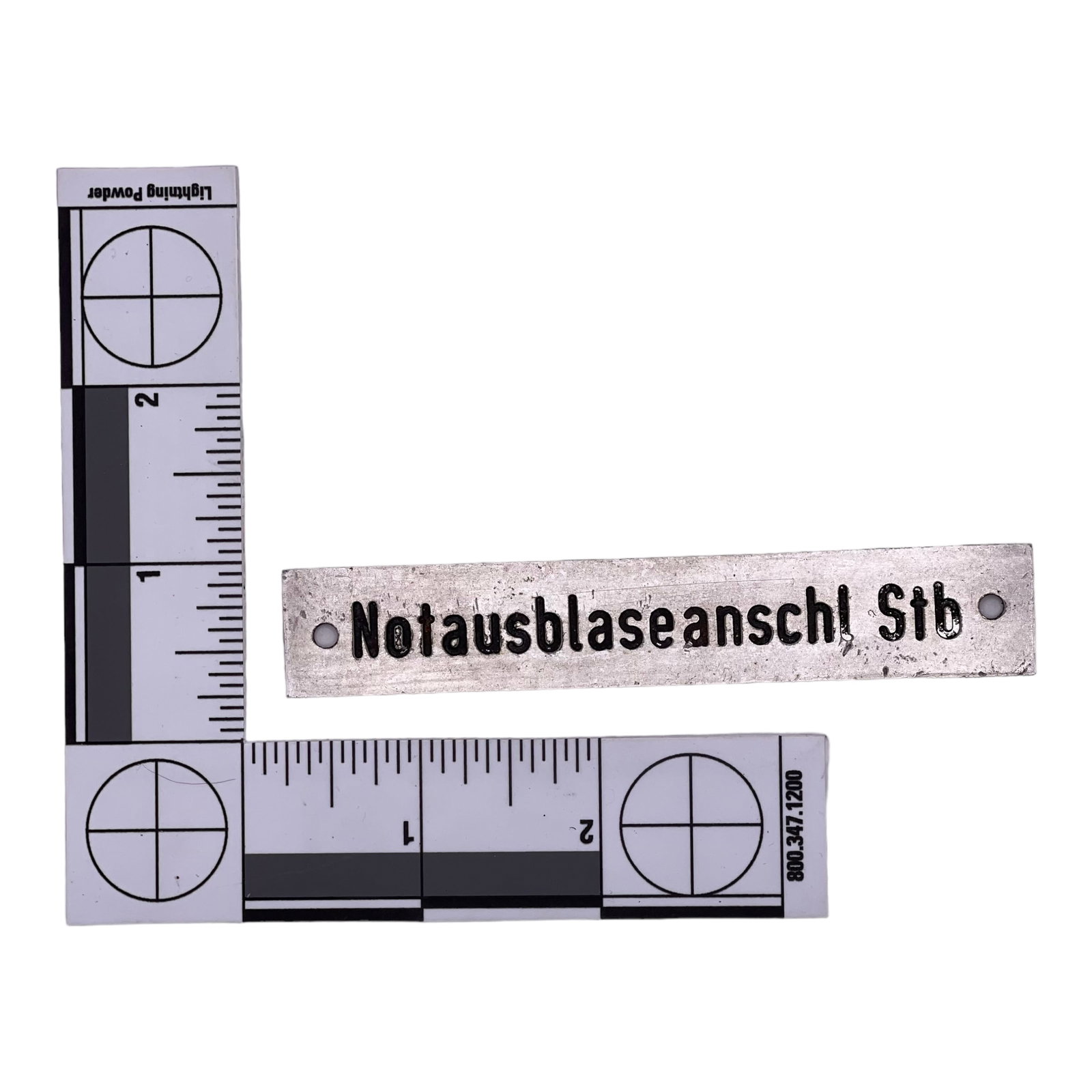 Kriegsmarine U-Boot U-Boat Nameplate: U-boat nameplates. Nameplates from Uboot, unheard of in the collector's trade. Each equipment on the ship had its own plate with a description of the device, chest, tools, engine compartments, torpedo