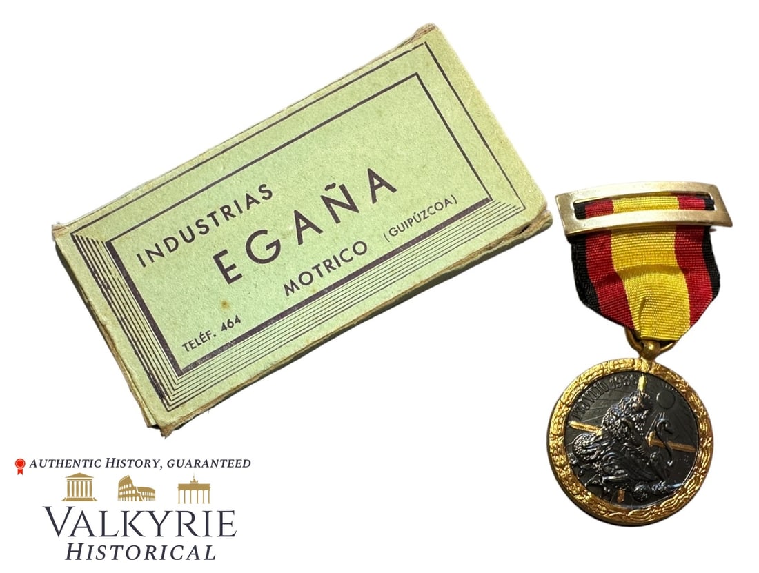 Nice Spanish Civil War Commemorative Medal "Medalla de la Campana" With Original Box - Legion Condor (1 of 7)