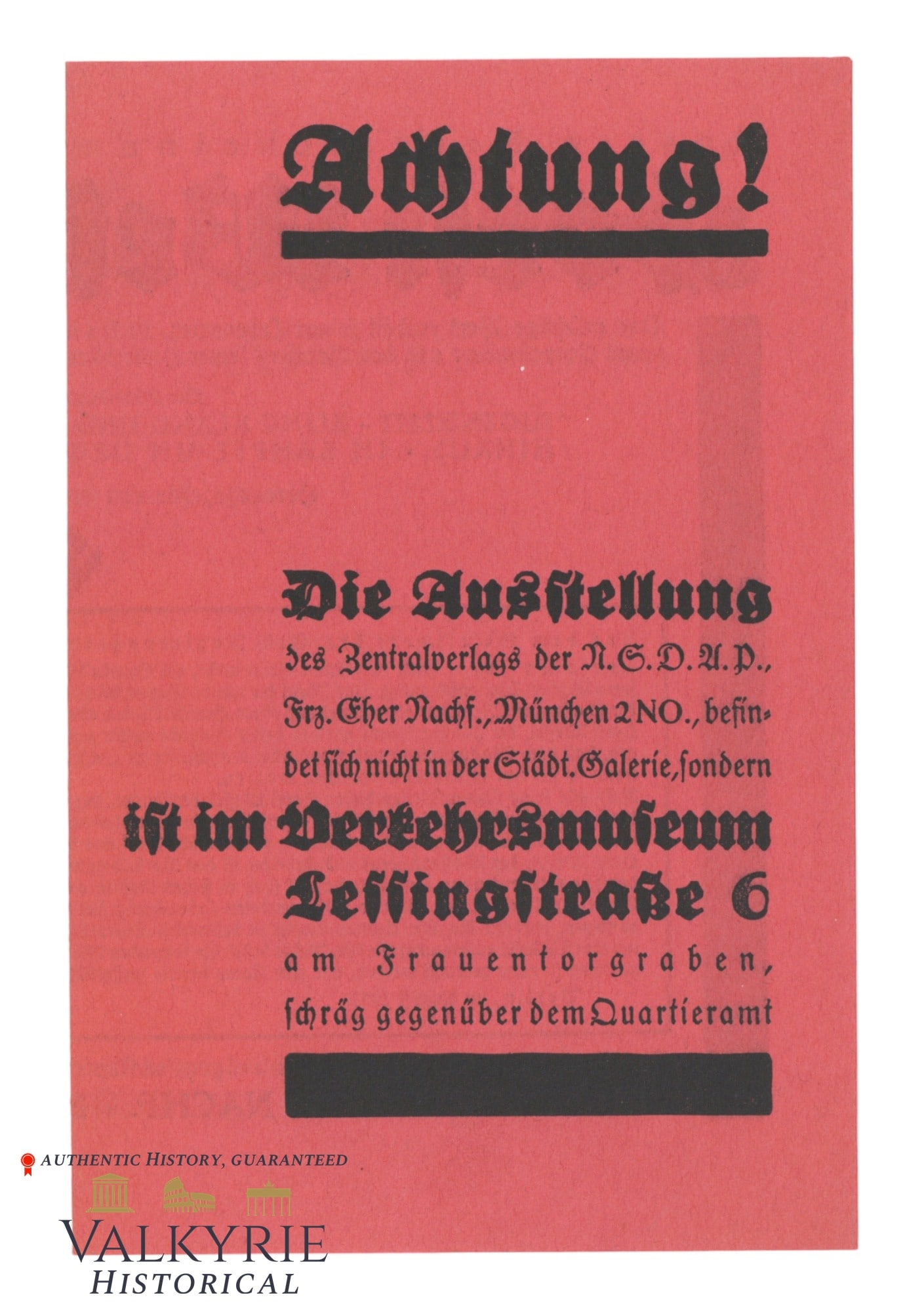 Adverstisement Leaflet of the Book "Ernst Rohm. Story of a Traitor" (1 of 3)