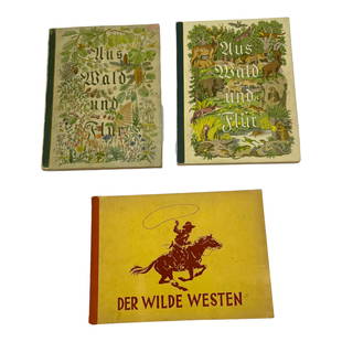 German Cigarette Card Books - Set of 3: German Cigarette Card Books - Set of 3