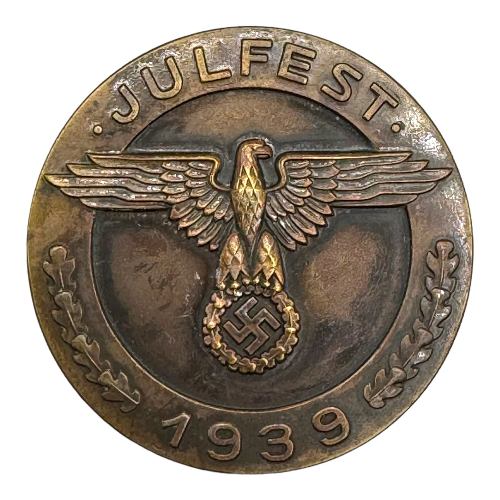 SS 1939 Julfest Yule Festival Table Medal by Deschler (1 of 2)