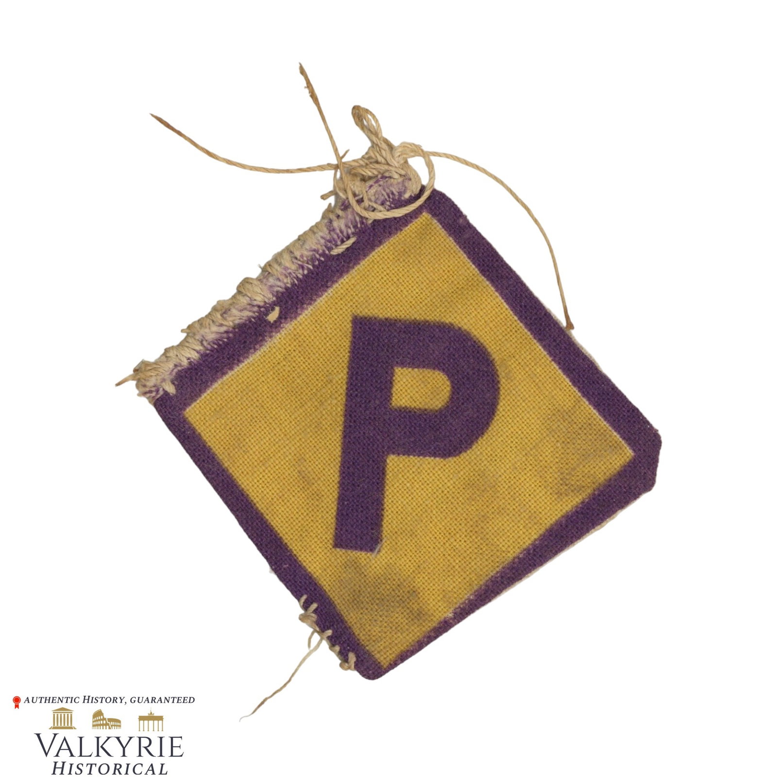 "P" Patch in Used Condition Used by Polish Slave Labourers Under German Occupation: "P" Patch in Used Condition Used by Polish Slave Labourers Under German Occupation. Good condition. Shipping from our office in Europe.