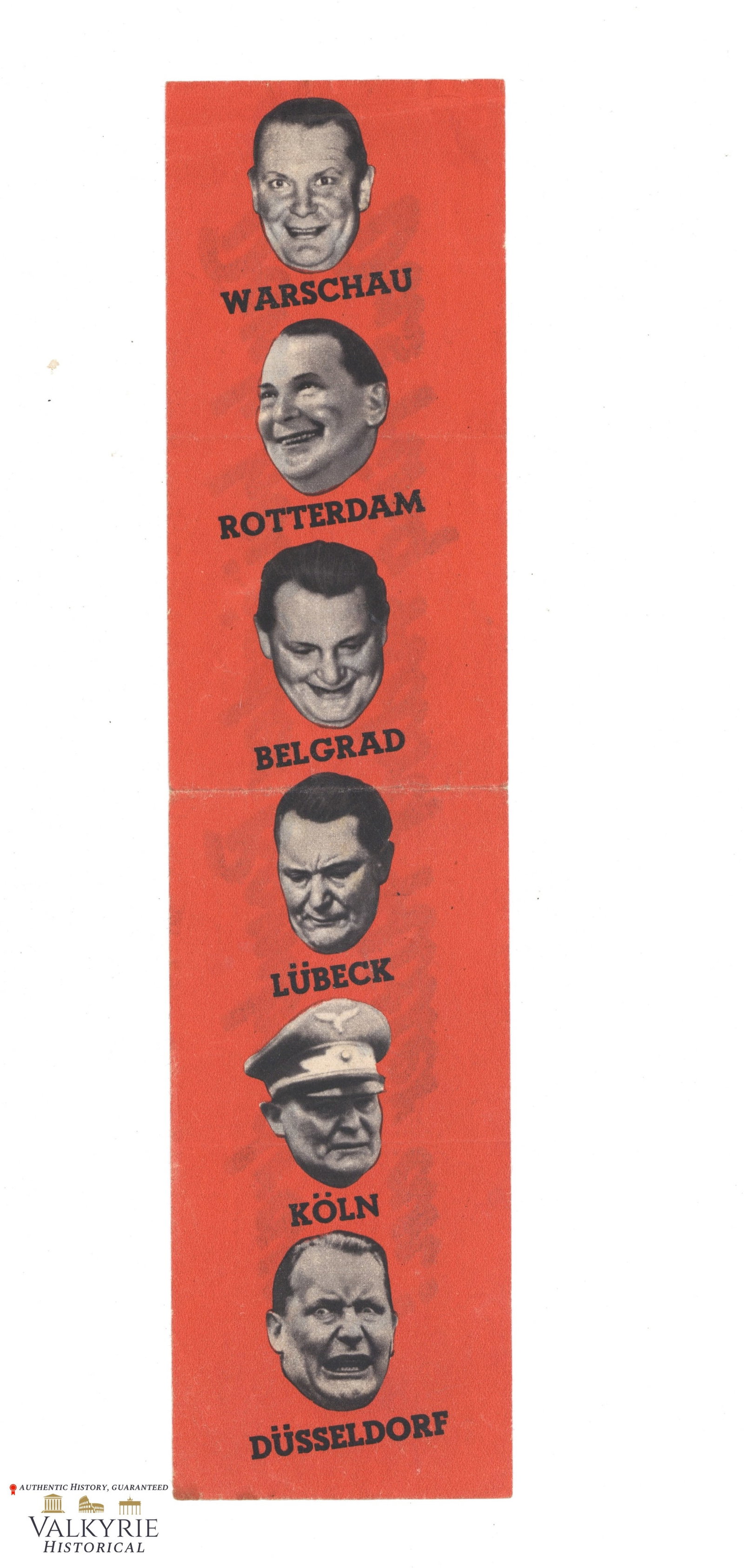 Allied Anti-German WW2 War Propaganda Leaflet "Remember With Every Bomb: Hitler Started It!": Allied Anti-German WW2 War Propaganda Leaflet "Remember With Every Bomb: Hitler Started It!". Related to allied bombs over German cities. All items for this auction will be shipping from Europe. Shipp