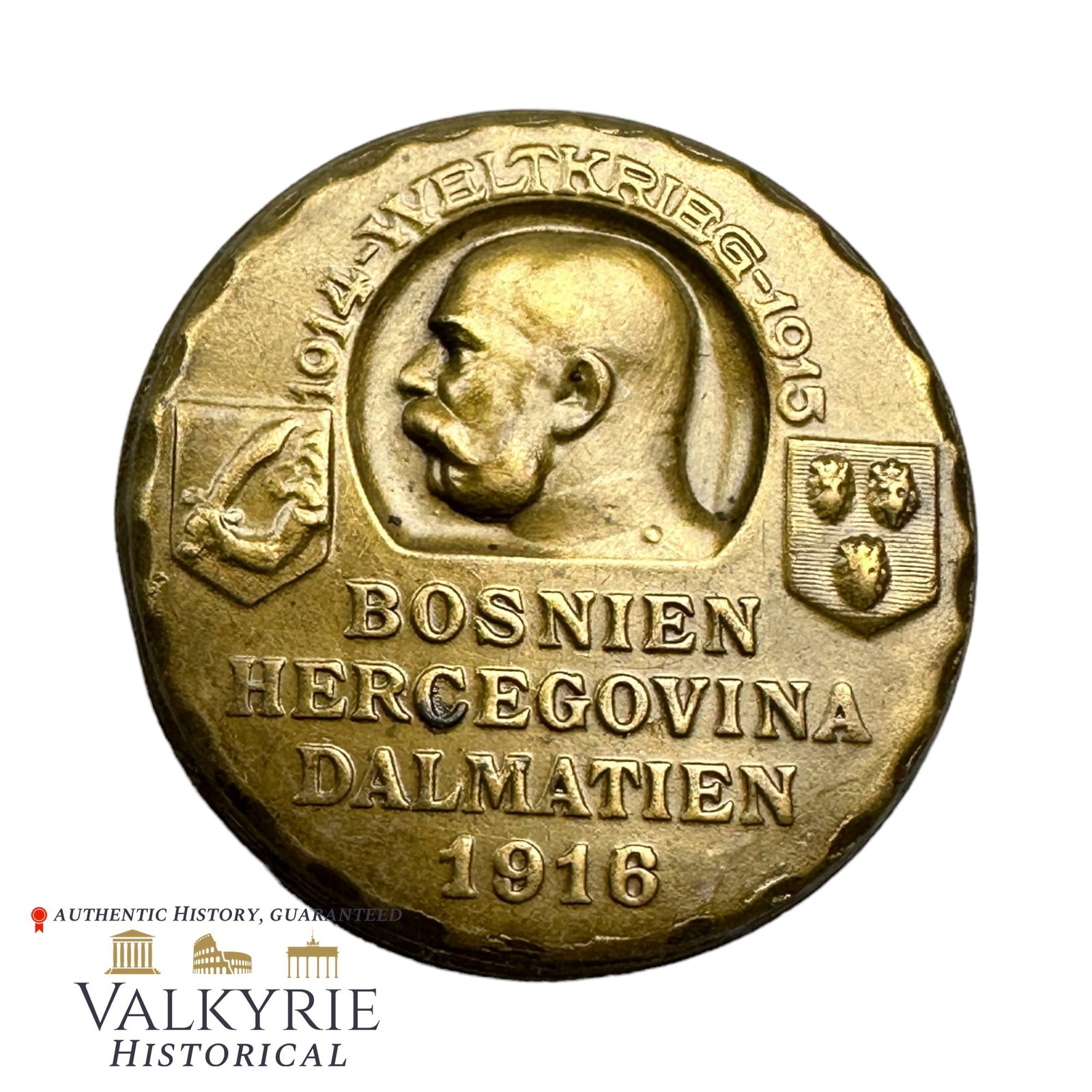 Austro-Hungarian WW1 Patriotic Badge - 1914-1915 Balkans: Austro-Hungarian WW1 Patriotic Badge - 1914-1915 Balcans. All items for this auction will be shipping from Europe. Shipping cost $20 it doesn't matter how many items you win.