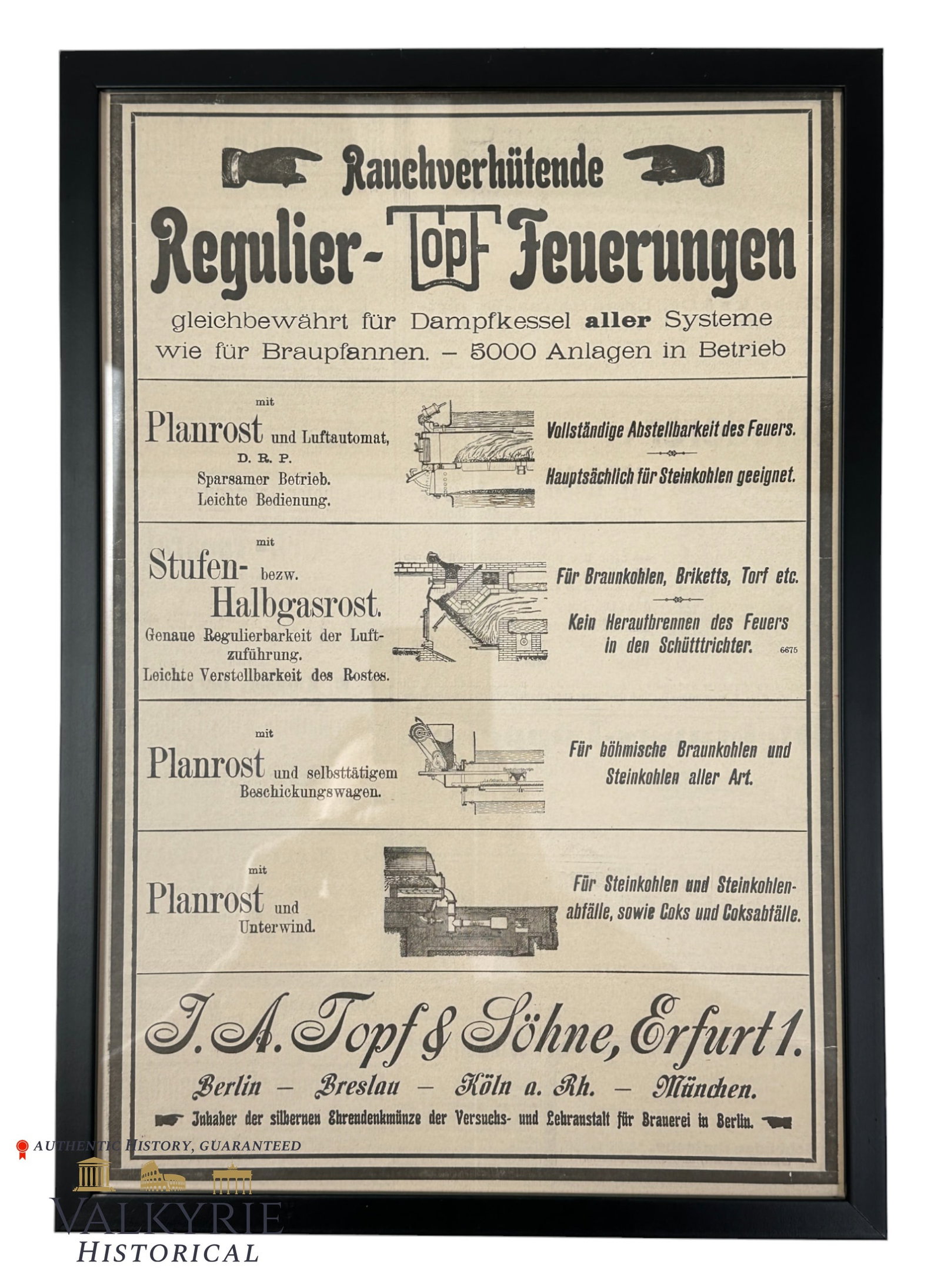 Holocaust - KL Oven Maker TOPF & SOHNE Advertisement: Very interesting period advertisement from the infamous company Topf & Sohne, the designers and makers of many crematoria ovens from most of the infamous German concentration camps in the III Reich, i