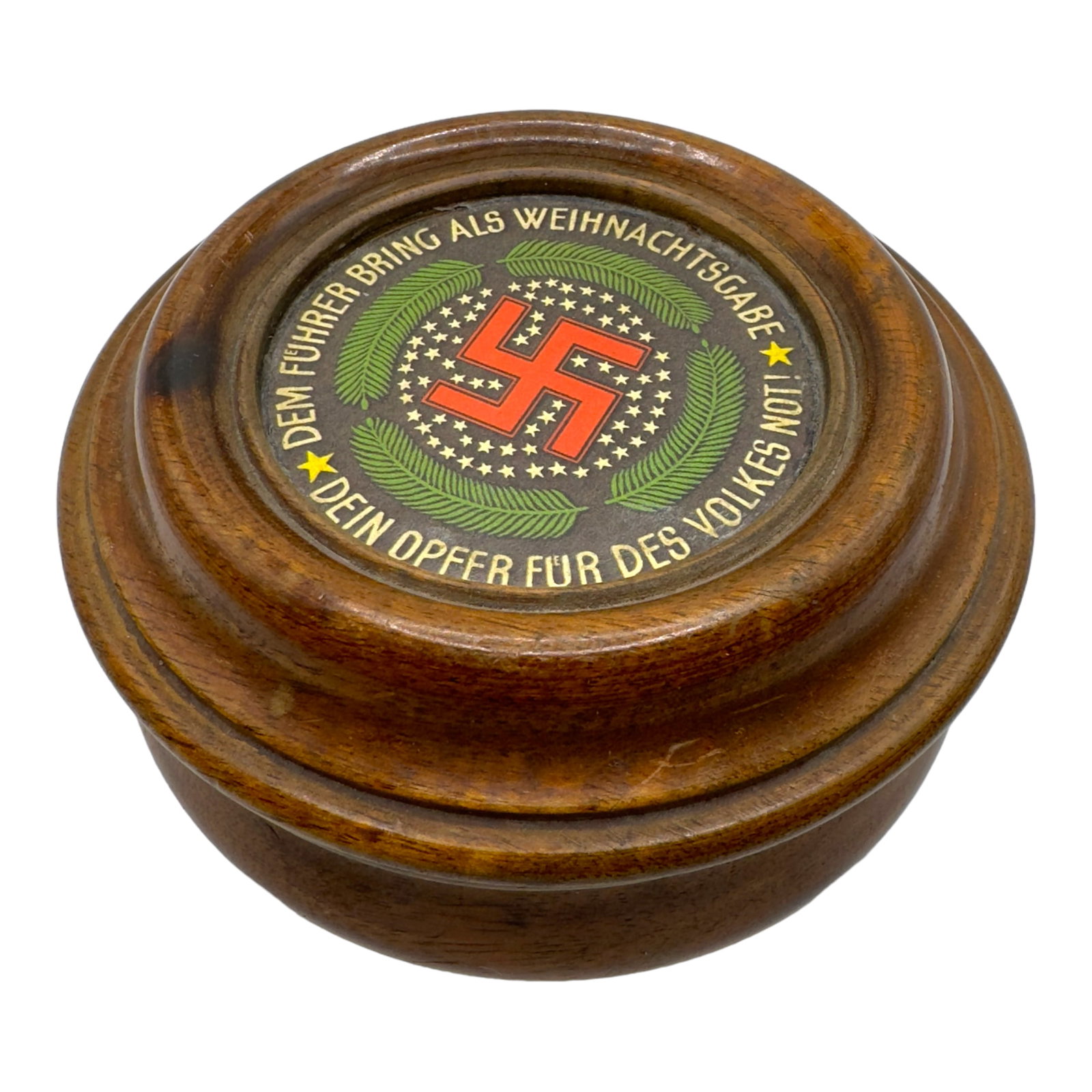 Nazi Third Reich Patriotic Wooden Container: Nazi Third Reich Patriotic Wooden Container