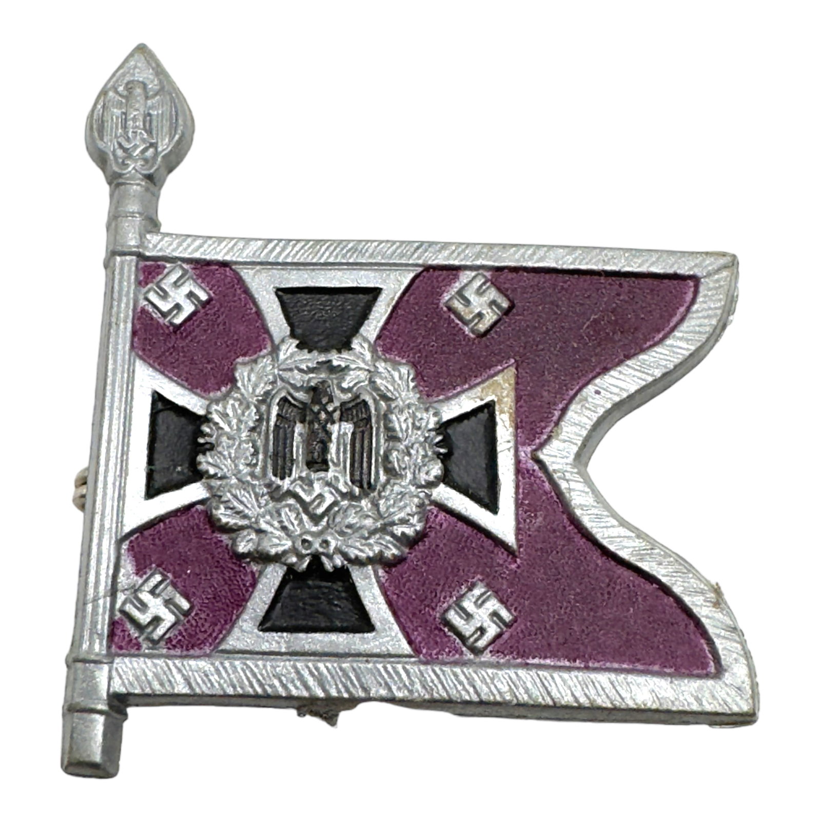 German WWII Nazi Standarte Flag Pin: German WWII Nazi Standarte Flag Pin
