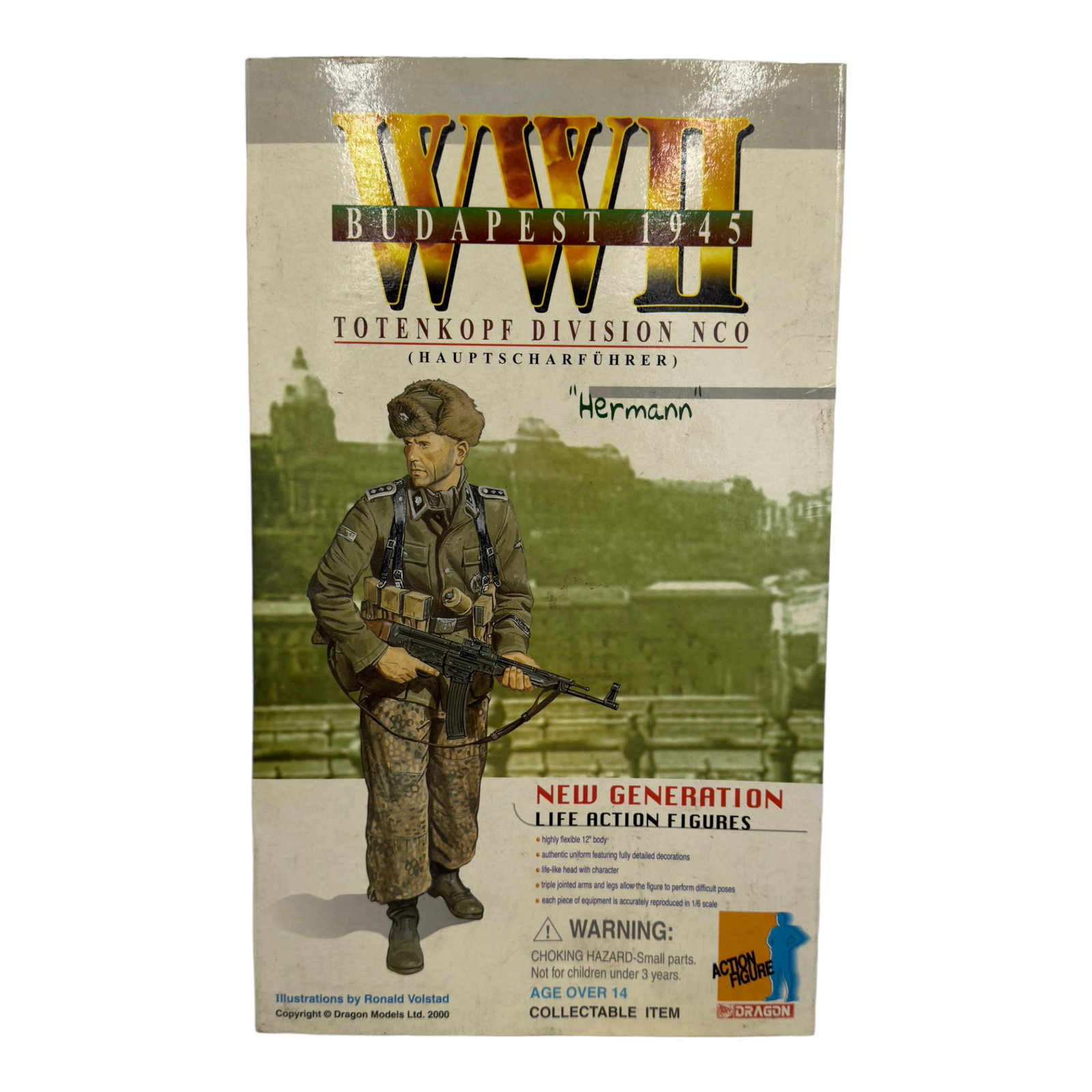 Totenkopf Division NCO "Hermann" Figurine by Dragon: Focke Wulf Fw190 1:32 Model by Hasegawa