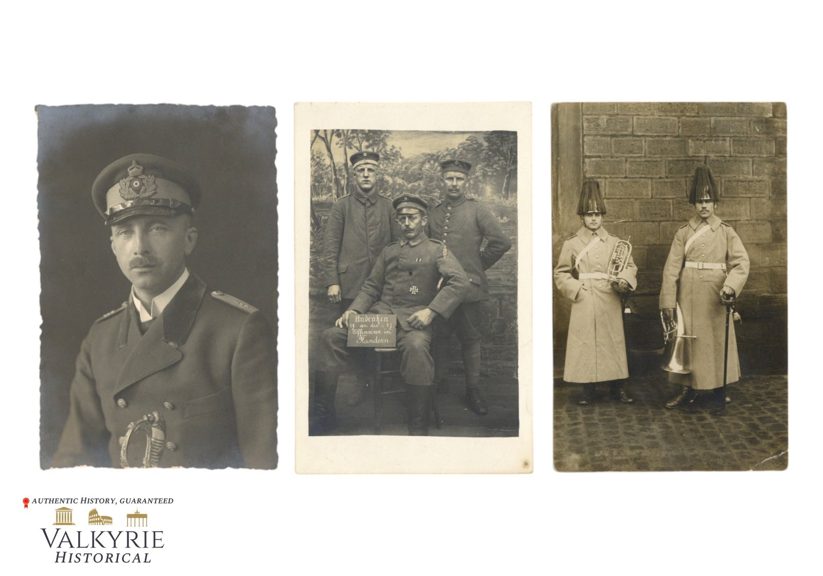Set of 3 WW1 Period Postcard Size Portrait Photos of German Soldiers: Set of 3 WW1 Period Postcard Size Portrait Photos of German Soldiers. 2 are circulated. All items for this auction will be shipping from Europe. Shipping cost $20 it doesn't matter how many items you