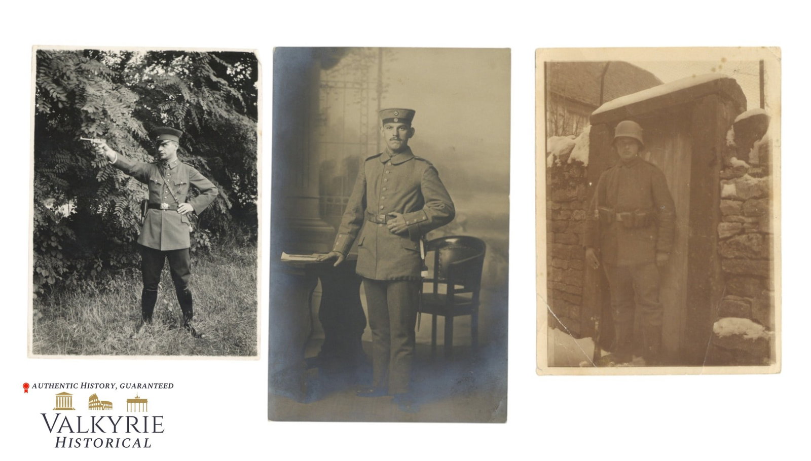 Set of 3 WW1 Period Postcard Size Photos of German Soldiers in Different Positions: Set of 3 WW1 Period Postcard Size Photos of German Soldiers in Different Positions. One is described on the reverse. All items for this auction will be shipping from Europe. Shipping cost $20 it doesn