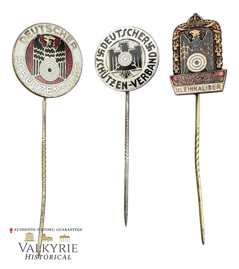 3 German Emamelled Lapel Pins of the German Shooting and Archery Federation" of Different Periods: German Commemorative Silver Coin "The Renaissance of Germany 1933". All items for this auction will be shipping from Europe. Shipping cost $20 it doesn't matter how many items you win.