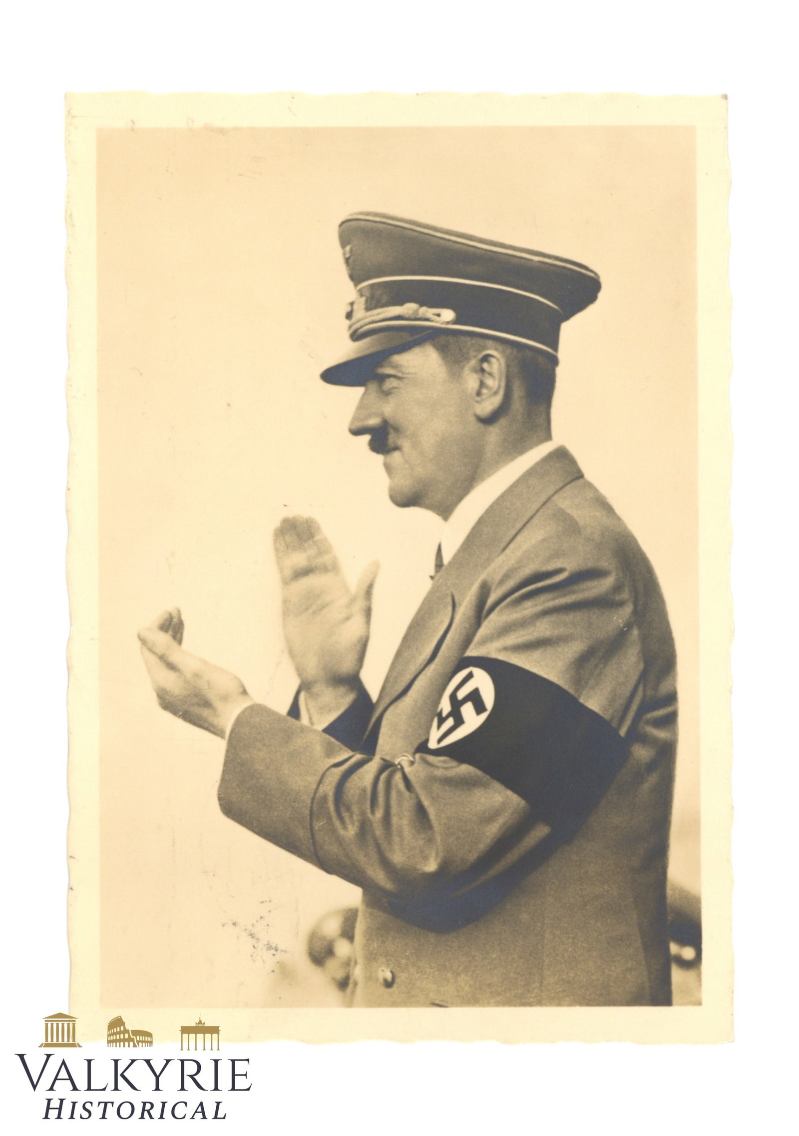 Propaganda Postcard With Photo of Adolf Hitler Clapping His Hands: Propaganda Postcard With Photo of Adolf Hitler Clapping His Hands. Non-circulated. All items for this auction will be shipping from Europe. Shipping cost $20 it doesn't matter how many items you win.