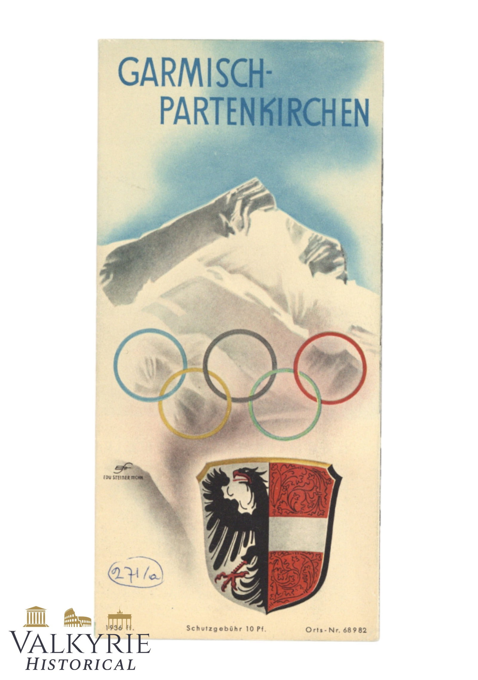 Booklet With Information of the Garmisch-Partenkirchen Winter Olympic Games in 1936: Booklet With Information of the Garmisch-Partenkirchen Winter Olympic Games in 1936. With maps and drawings of the facilities and Tracks. All items for this auction will be shipping from Europe. Shipp