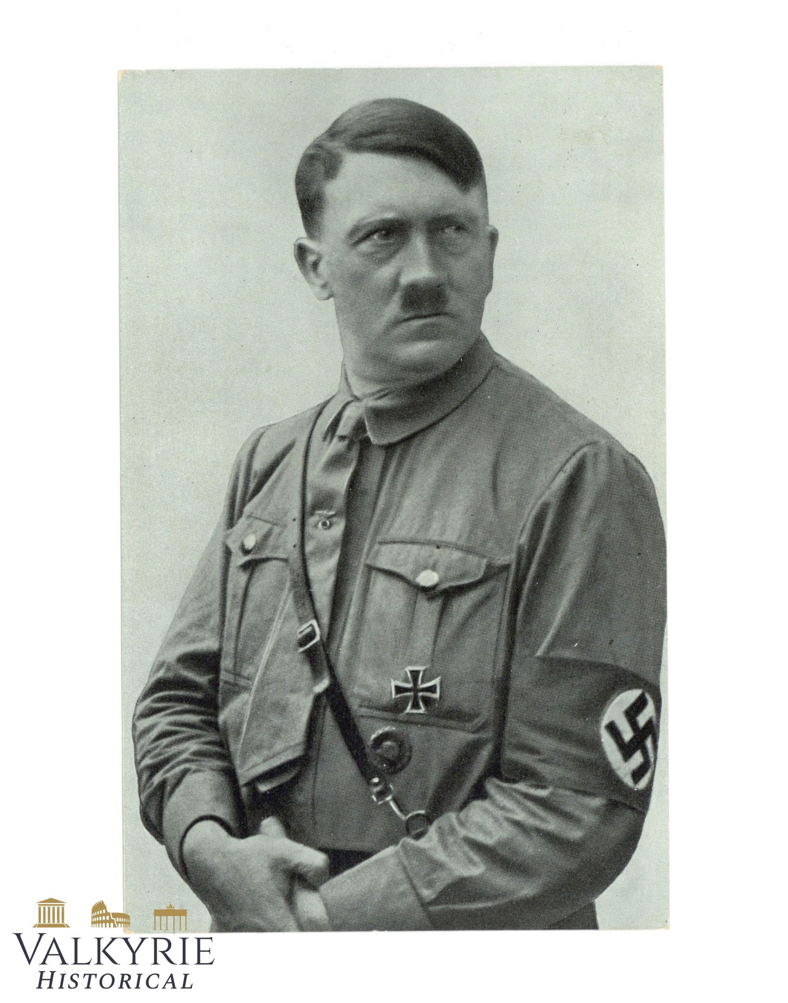 German Commemorative Postcard of the Annexation of the City of Danzig to the III Reich - 1939: German Commemorative Postcard of the Annexation of the City of Danzig to the III Reich - 1939. First anniversary of the annexation. Adolf Hitler as liberator on the front. On the reverse nice commemor