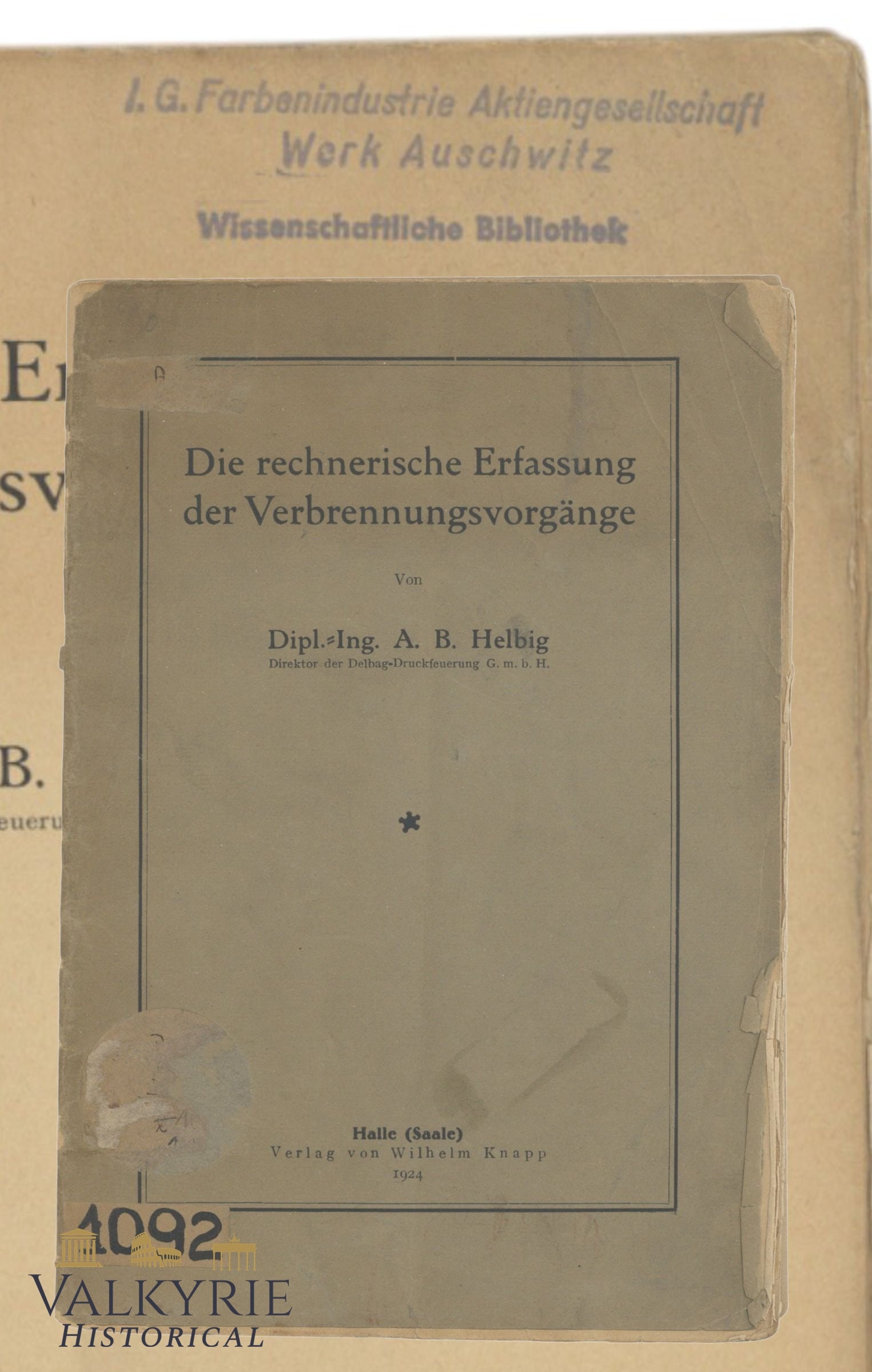Book From the Scientific Library of KL Auschwitz III - Monowitz - Buna Werke (1 of 10)