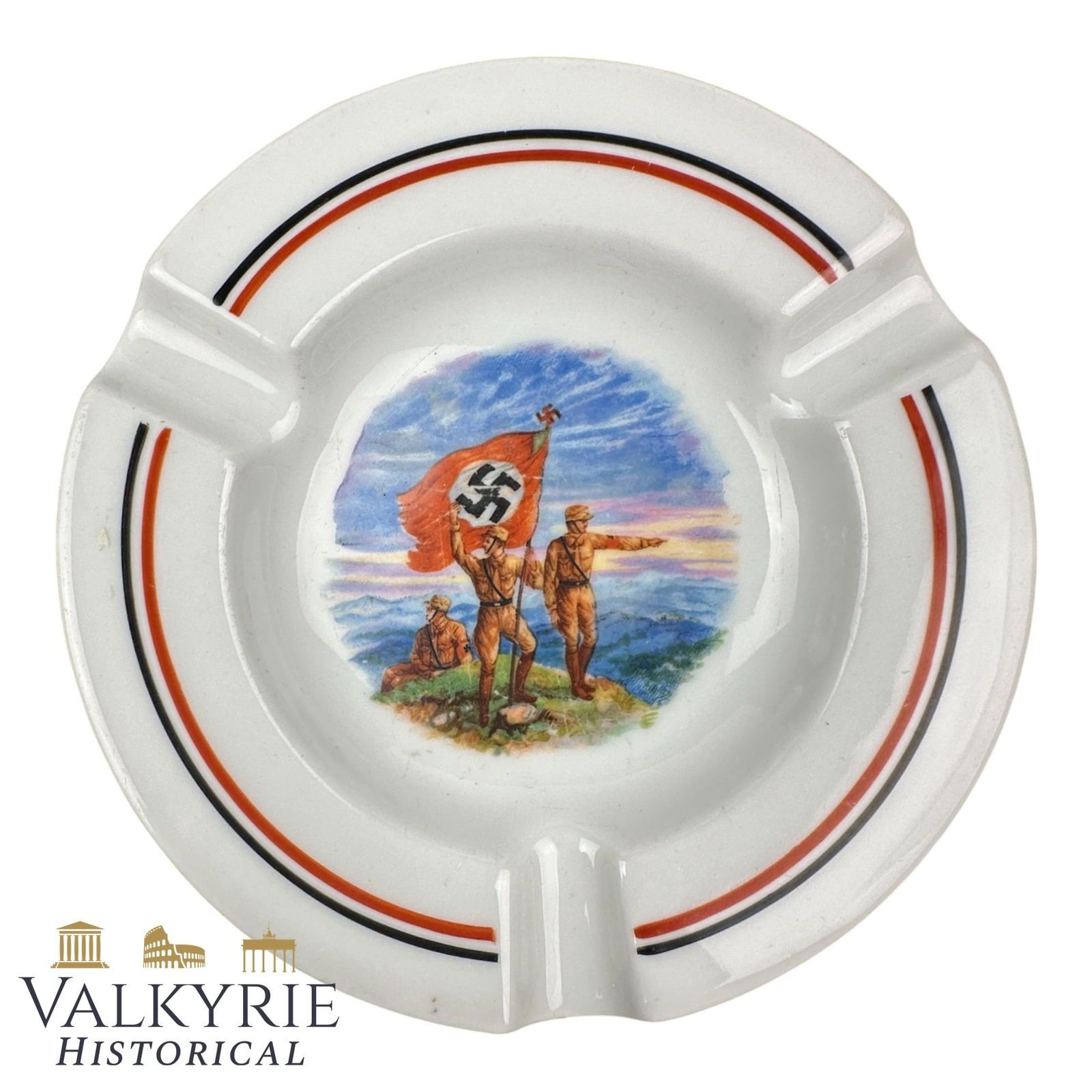 Memorabilia - German Ashtray With SA Motifs From Nazi Period (1 of 5)