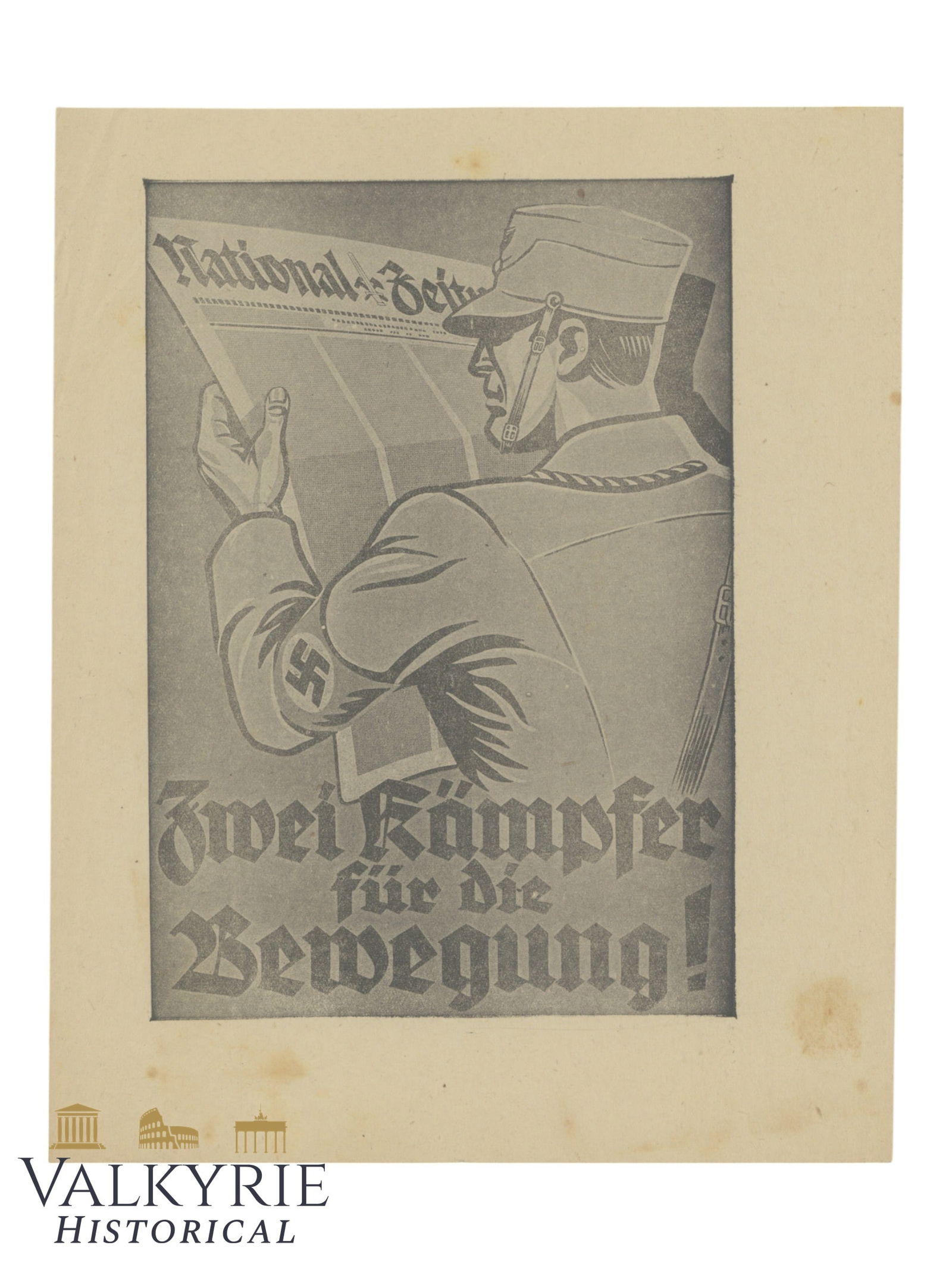 Nazi Propaganda Leaflet "2 Fighters for the Movement" (1 of 2)