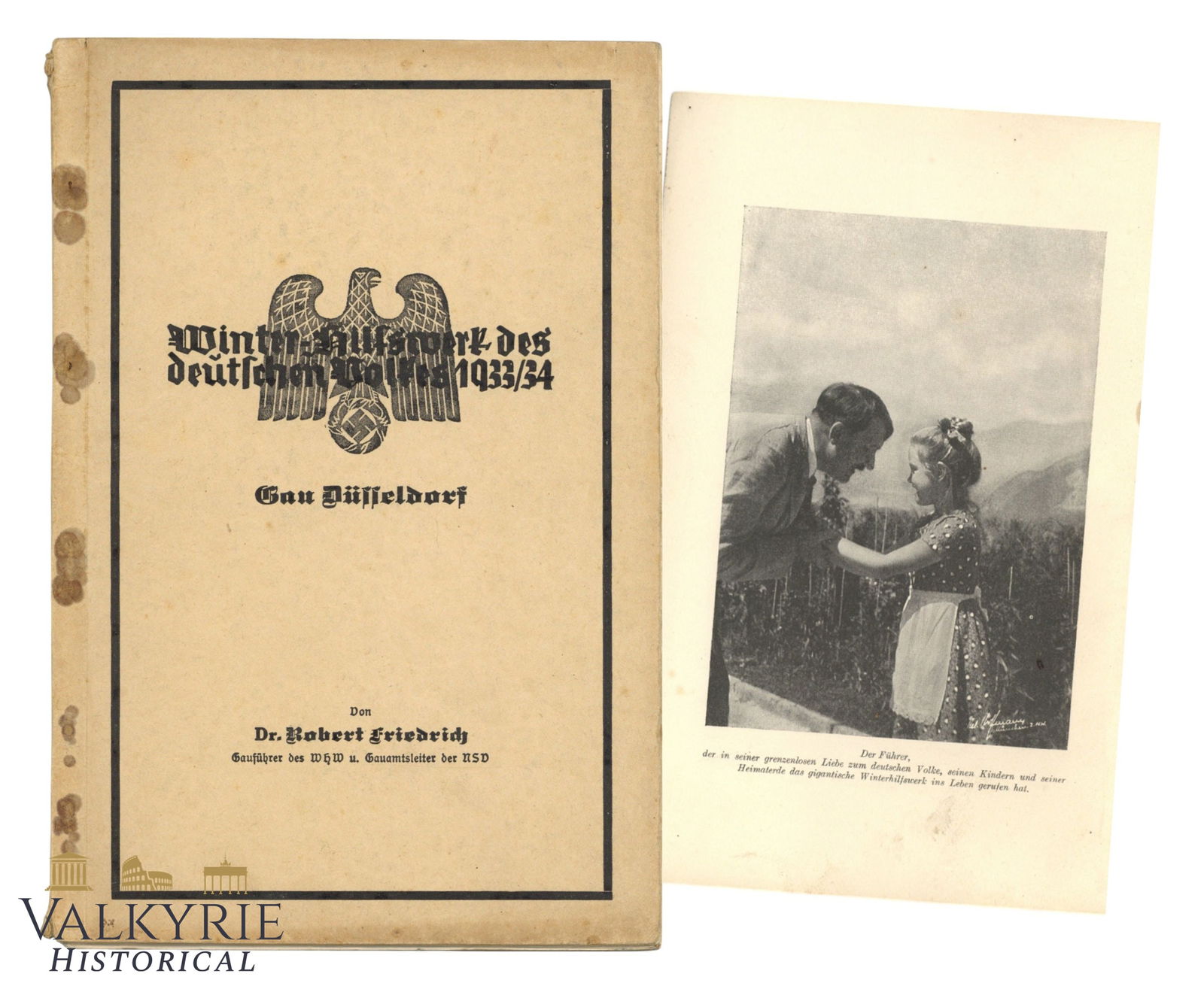 Commemorative Booklet of the WHW Winterhilfswerk in Gau Dusseldorf of the Winter 1933/34 (1 of 9)