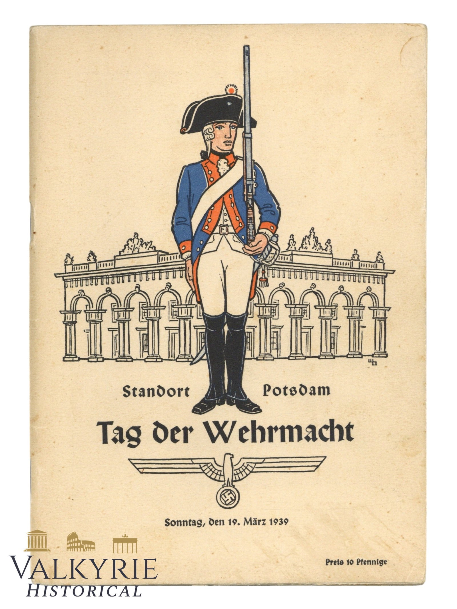 Commemorative Booklet of the "Day of the Wehrmacht" of the WHW in Potsdam 19 March 1939 (1 of 7)