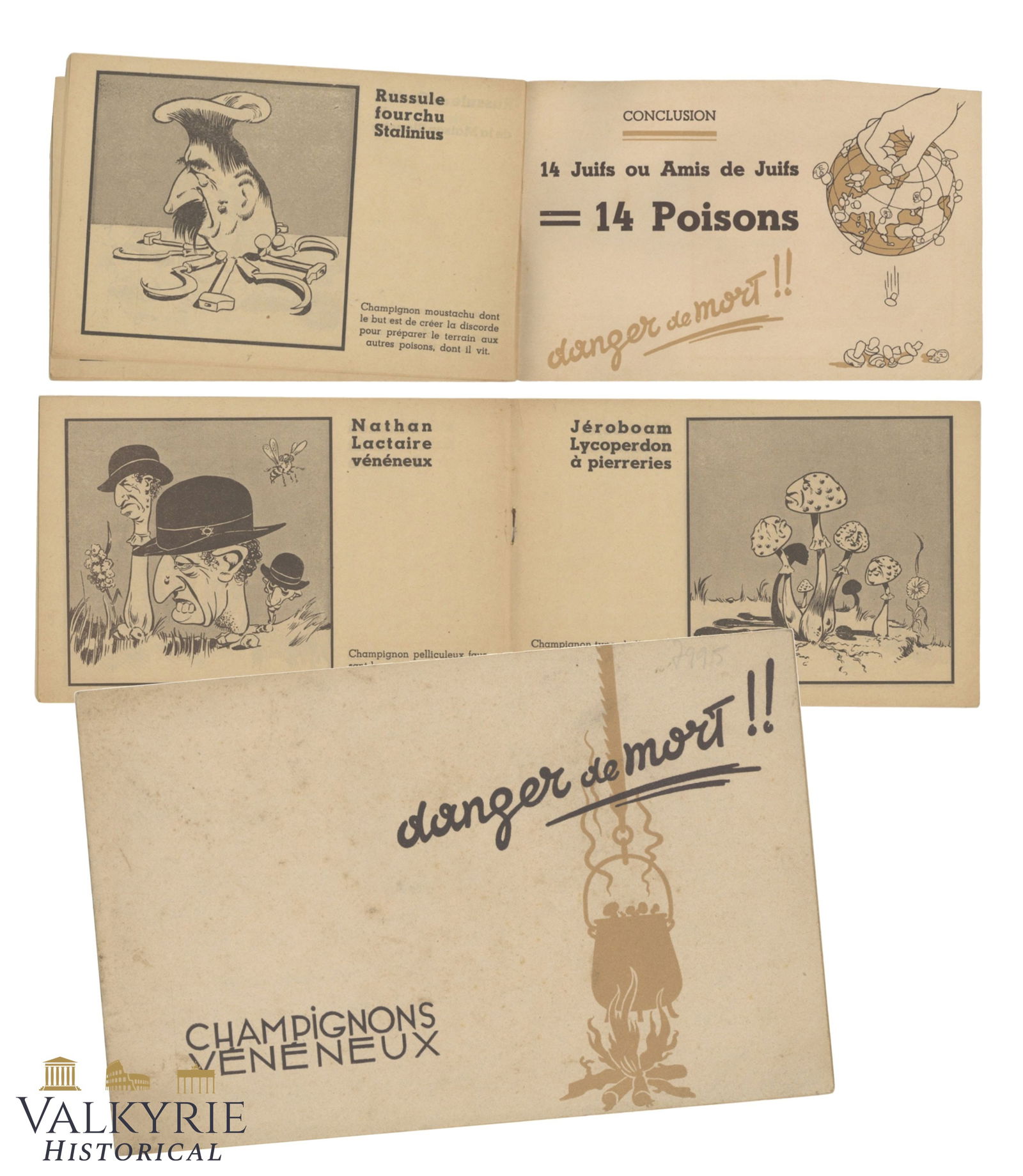 French Anti-Semitic Booklet Entitled "Poisonous Mushroms" Comparing Jews With Them (1 of 9)