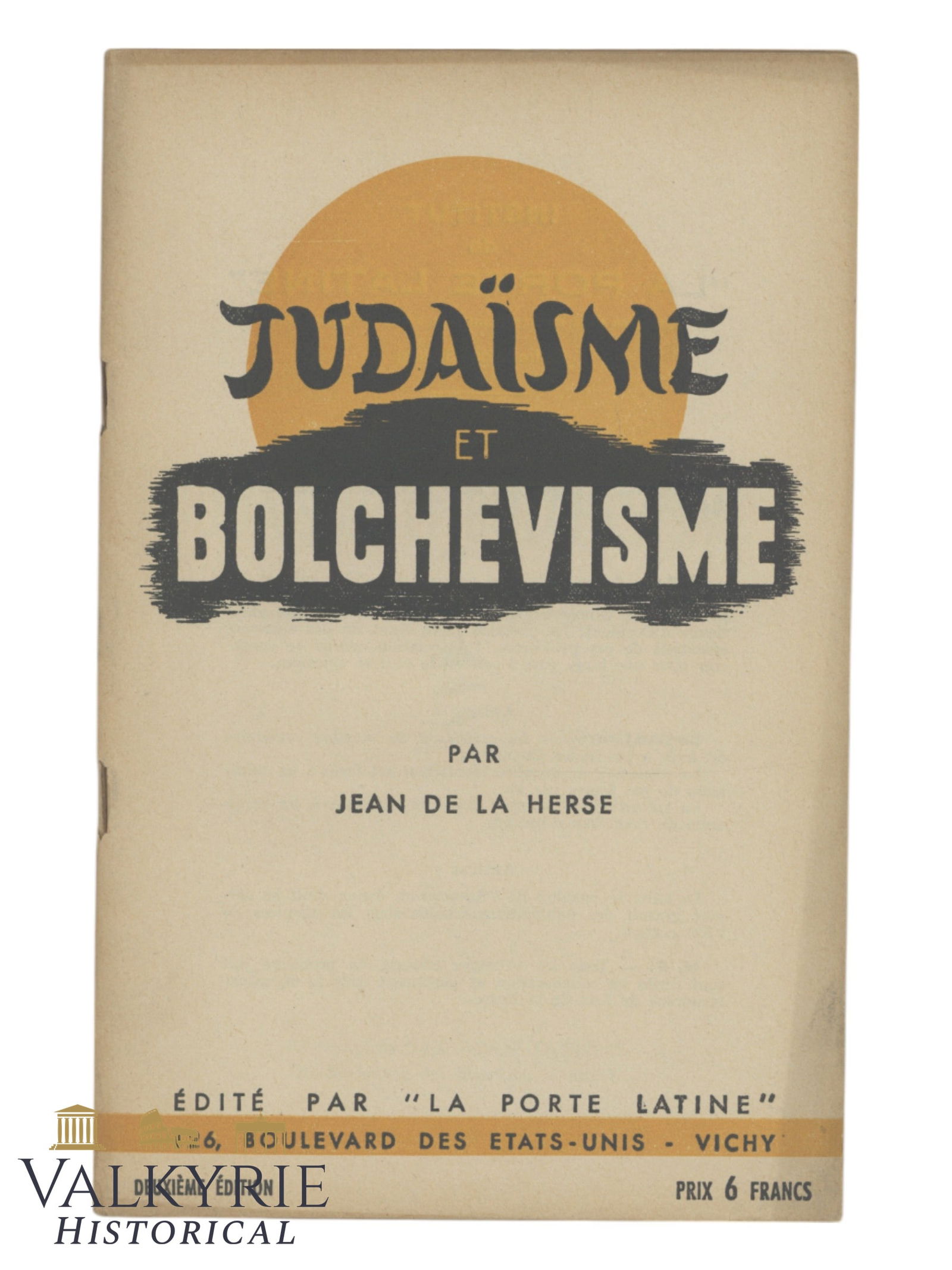 French Anti-Semitic Book "Judaism and Bolshevism" by Jean de la Herse (1 of 7)