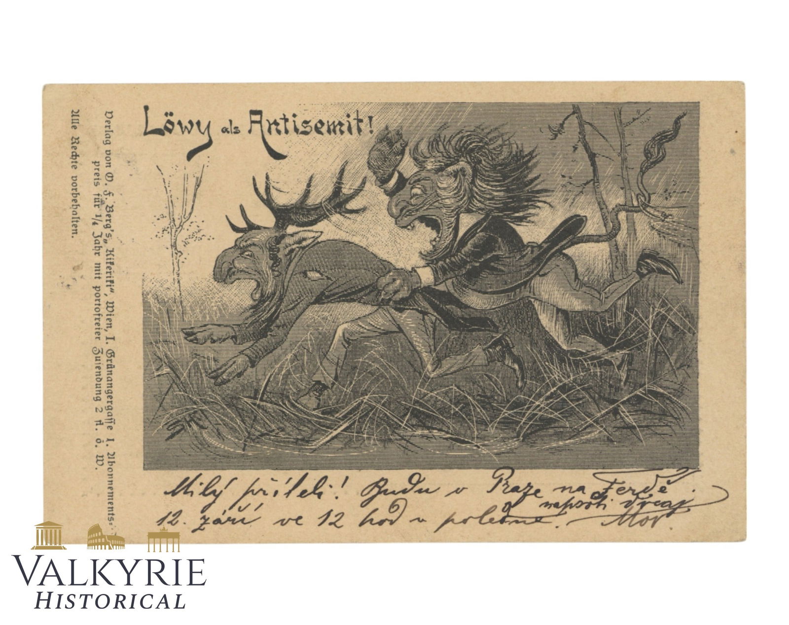 German Propaganda Postcard With Anti-Semitic Content - Circulated - Early XX Century (1 of 2)