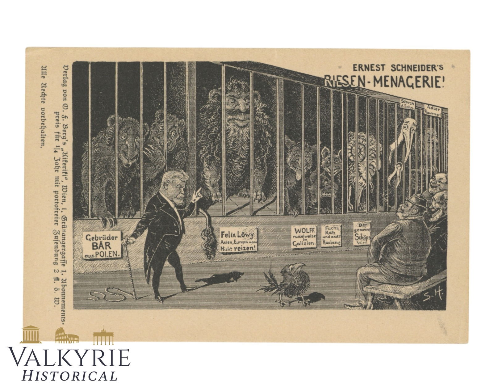 German Anti-Semitic Propaganda Postcard - Early XX Century - Non-circulated (1 of 2)