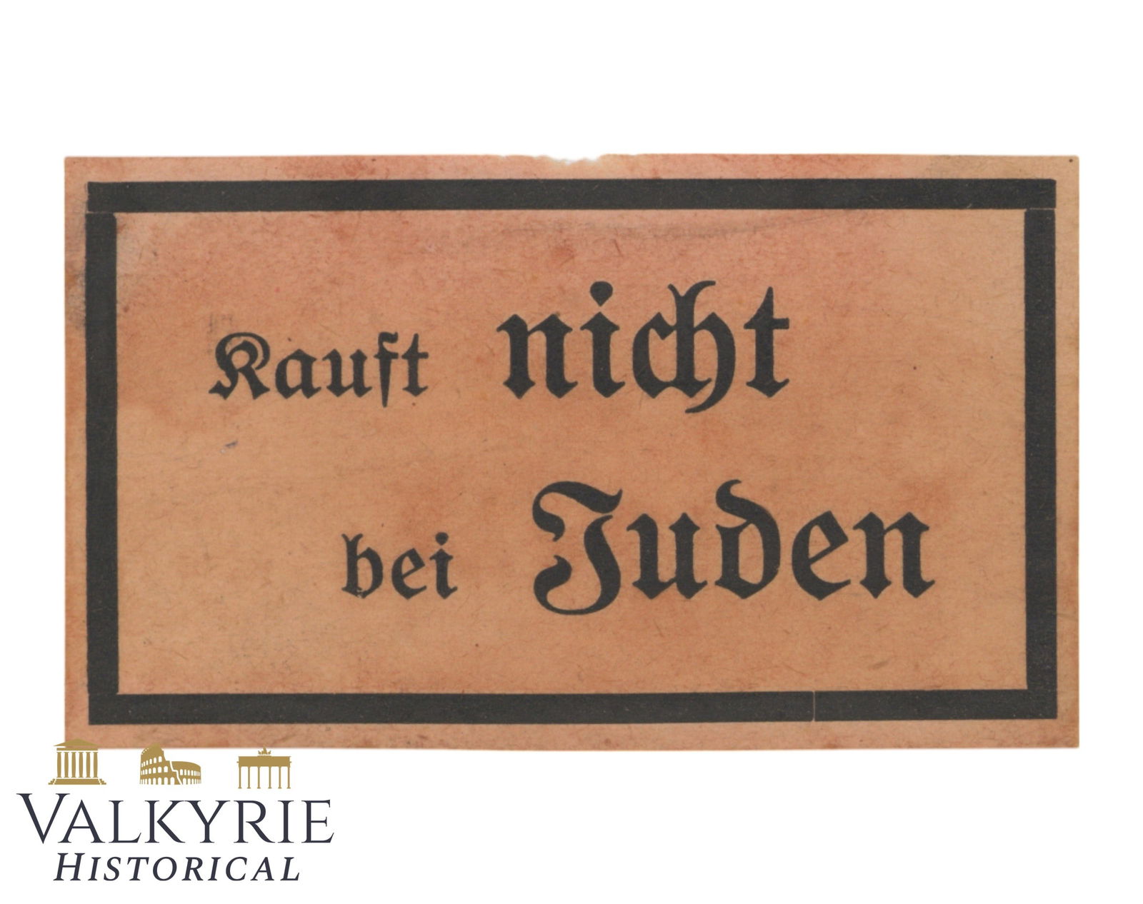 German Anti-Semitic Propaganda Leaflet by Nazi Party "Don't Buy From Jews": German Anti-Semitic Propaganda Leaflet by Nazi Party "Don't Buy From Jews". Size: 7,5x4,5cm All items for this auction will be shipping from Europe. Shipping cost $25 it doesn't matter how many items