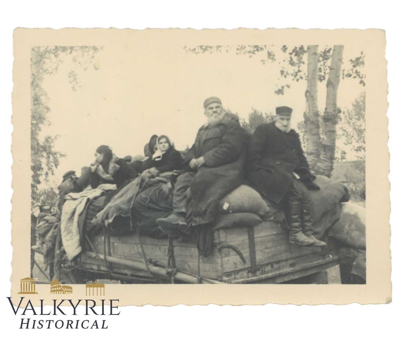 Private Taken Photo of Some Elderly Jews From France Fleeing During German Occupation: Private Taken Photo of Some Elderly Jews From France Fleeing During German Occupation. Removed from photo album. This photo was published in the unique work about Holocaust and persecution of the Jews
