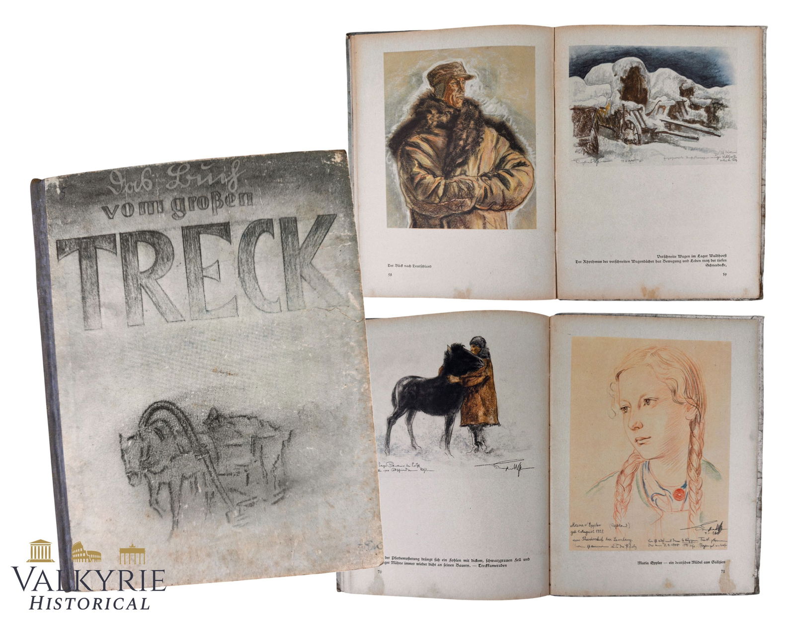 Illustrations Book "The Book of the Great Trek" by Otto Engelhardt - Kyffhauser - Year 1942 (1 of 17)