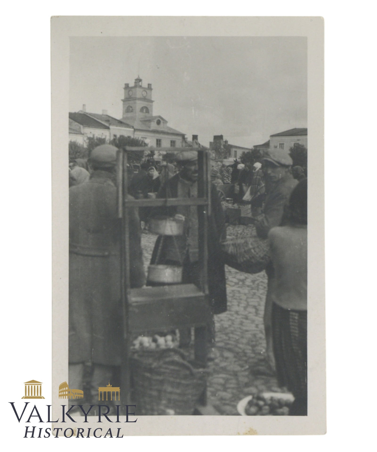Private Photo Taken in the Jewish Ghetto of Lublin in Poland Showing People in a Market (1 of 2)