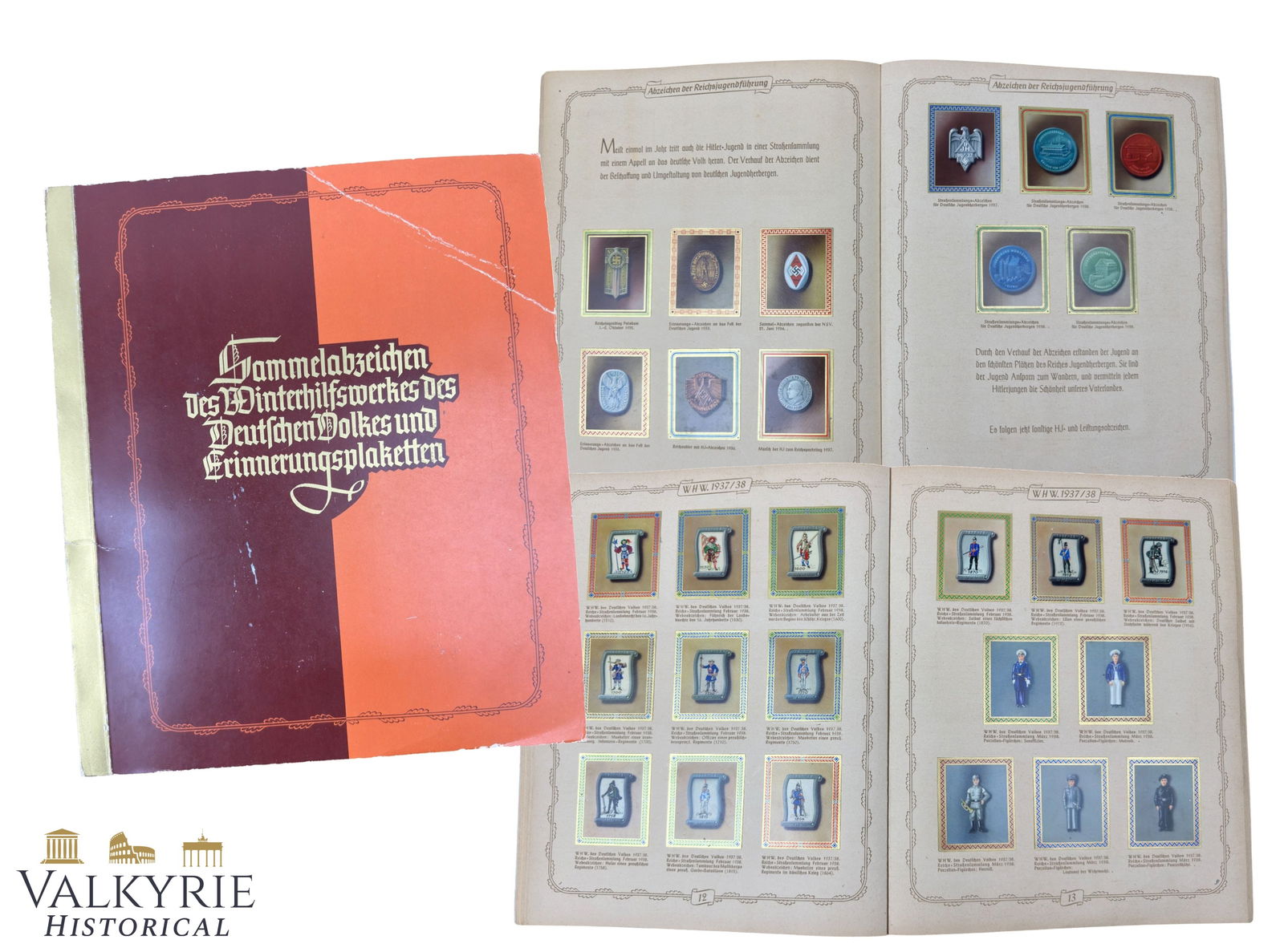 Very Nice German Book "Collectable Badges of the German Winter Relief Fund and Commemorative Plaques: Very Nice German Book "Collectable Badges of the German Winter Relief Fund and Commemorative Plaques". In colour, with different years of the WHW. Hard cover, rare version . All items for this auction