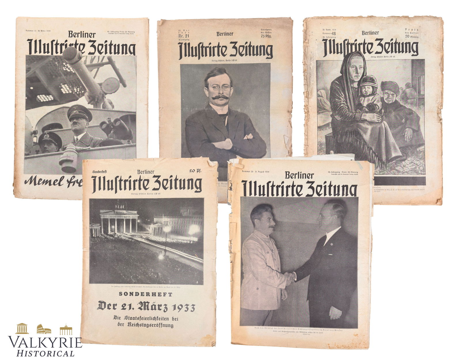 Set of 5 Numbers of the German Magazine "Berliner Illustrierte Zeitung" (1 of 20)