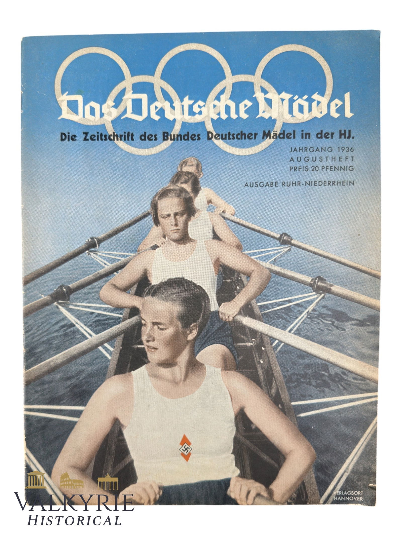 Official Magazine of the BDM in the Hitlerjugend - "Das Deutsche Maedel" - Nr. of August 1936 (1 of 11)
