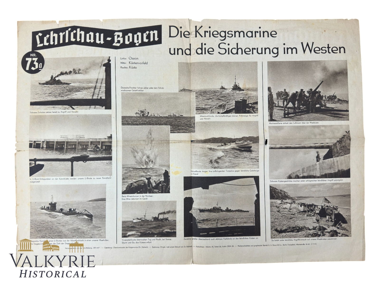 German Propaganda Poster of the "Lehreschau-Bogen" - "The Kriegsmarine and the Security in the West" (1 of 5)