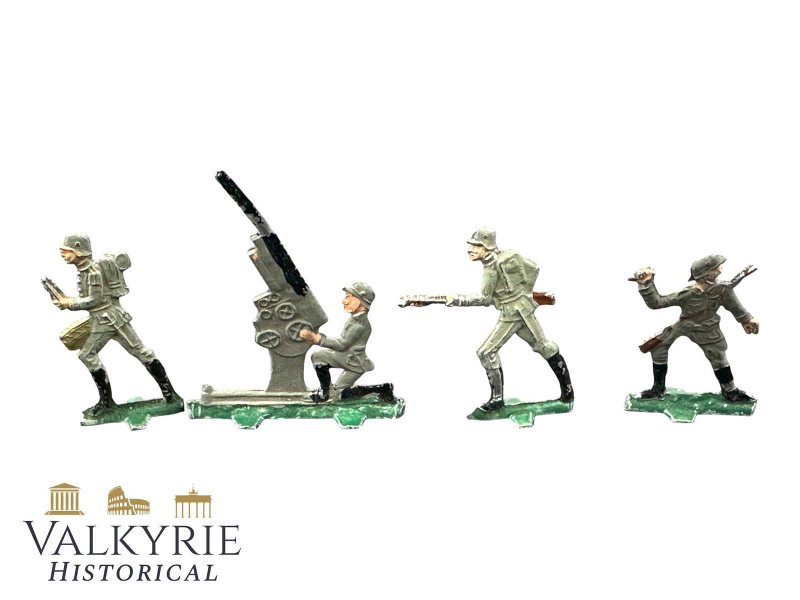 Set of III Reich Period Plastic Made Toy Soldiers Representing Wehrmacht Members (1 of 12)